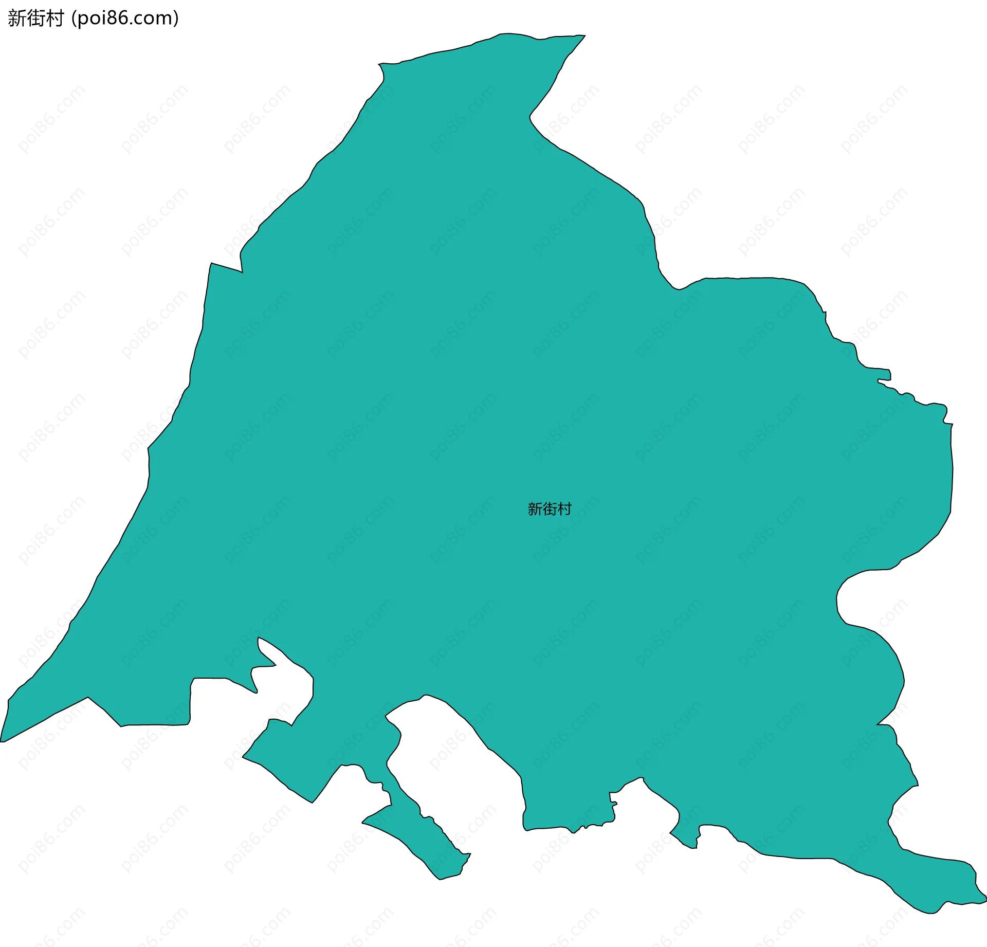 新街村边界地图