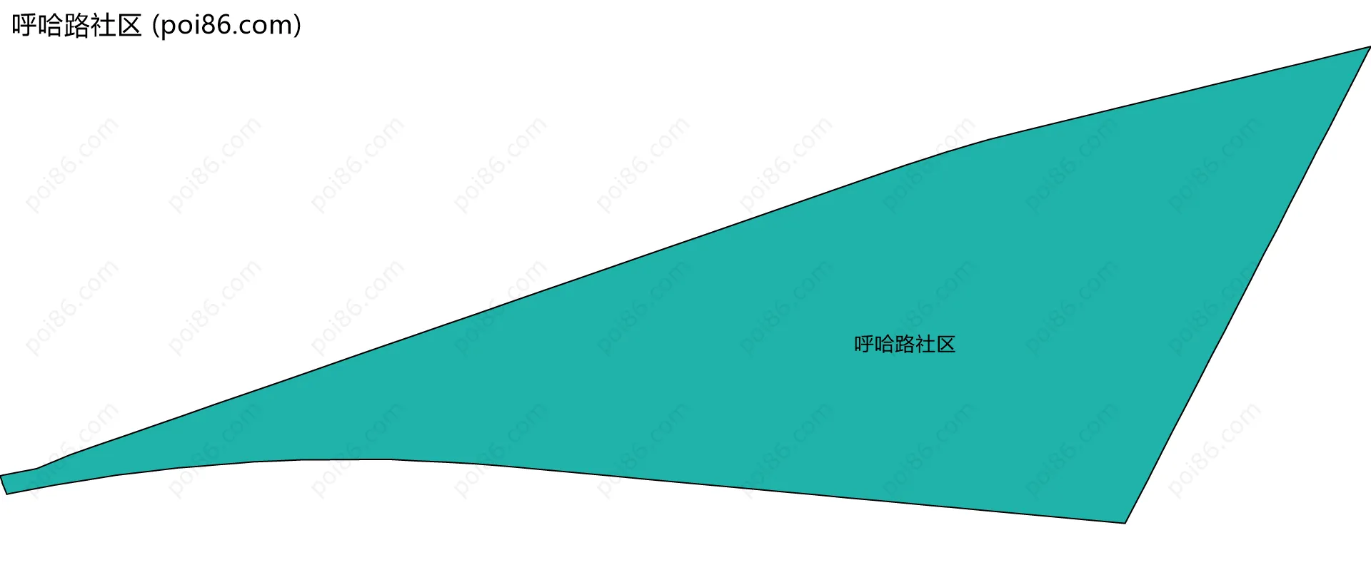 呼哈路社区边界地图