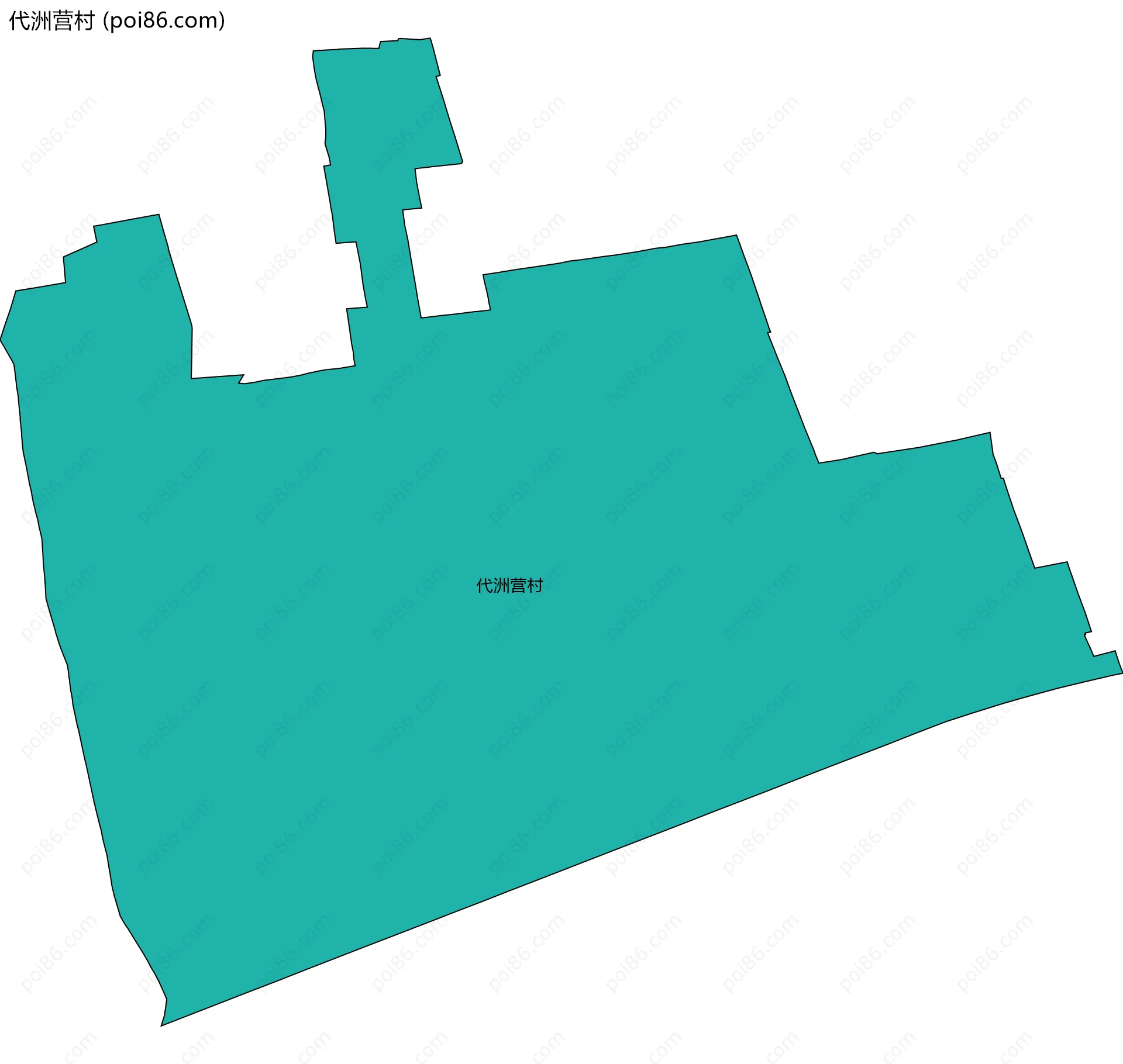 代洲营村边界地图