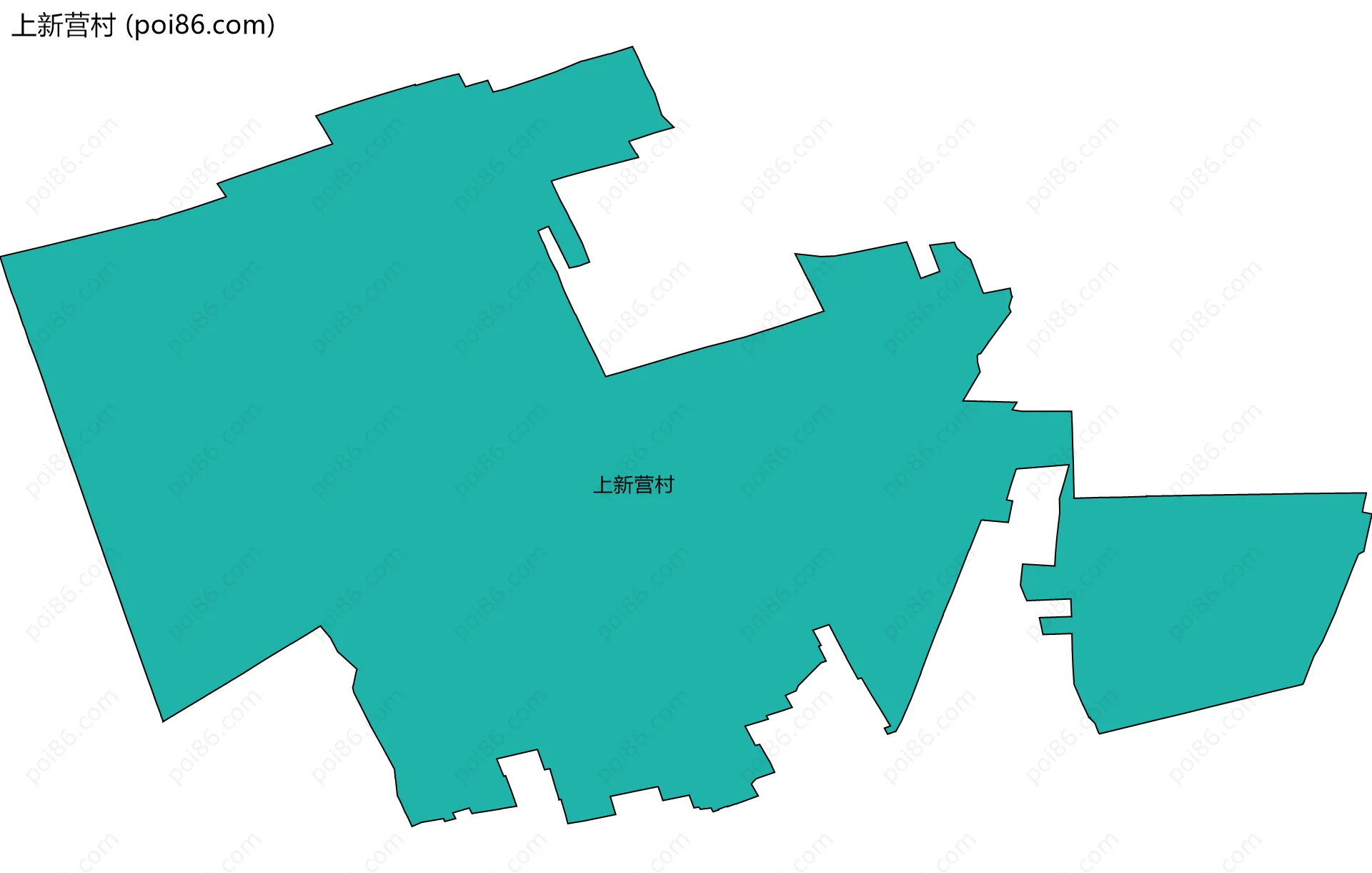上新营村边界地图