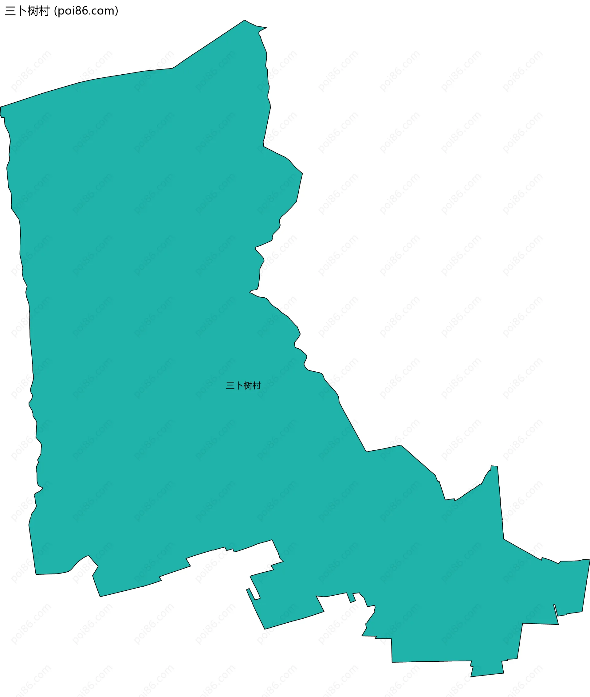 三卜树村边界地图