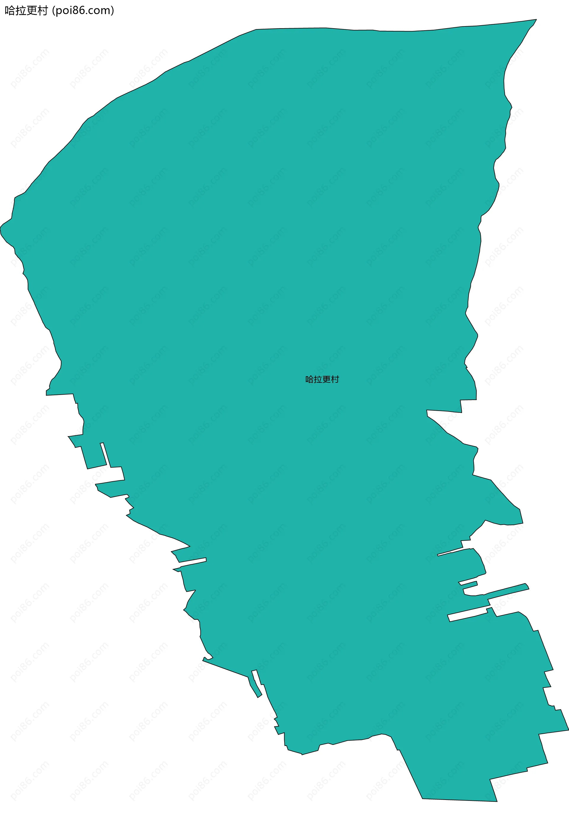 哈拉更村边界地图