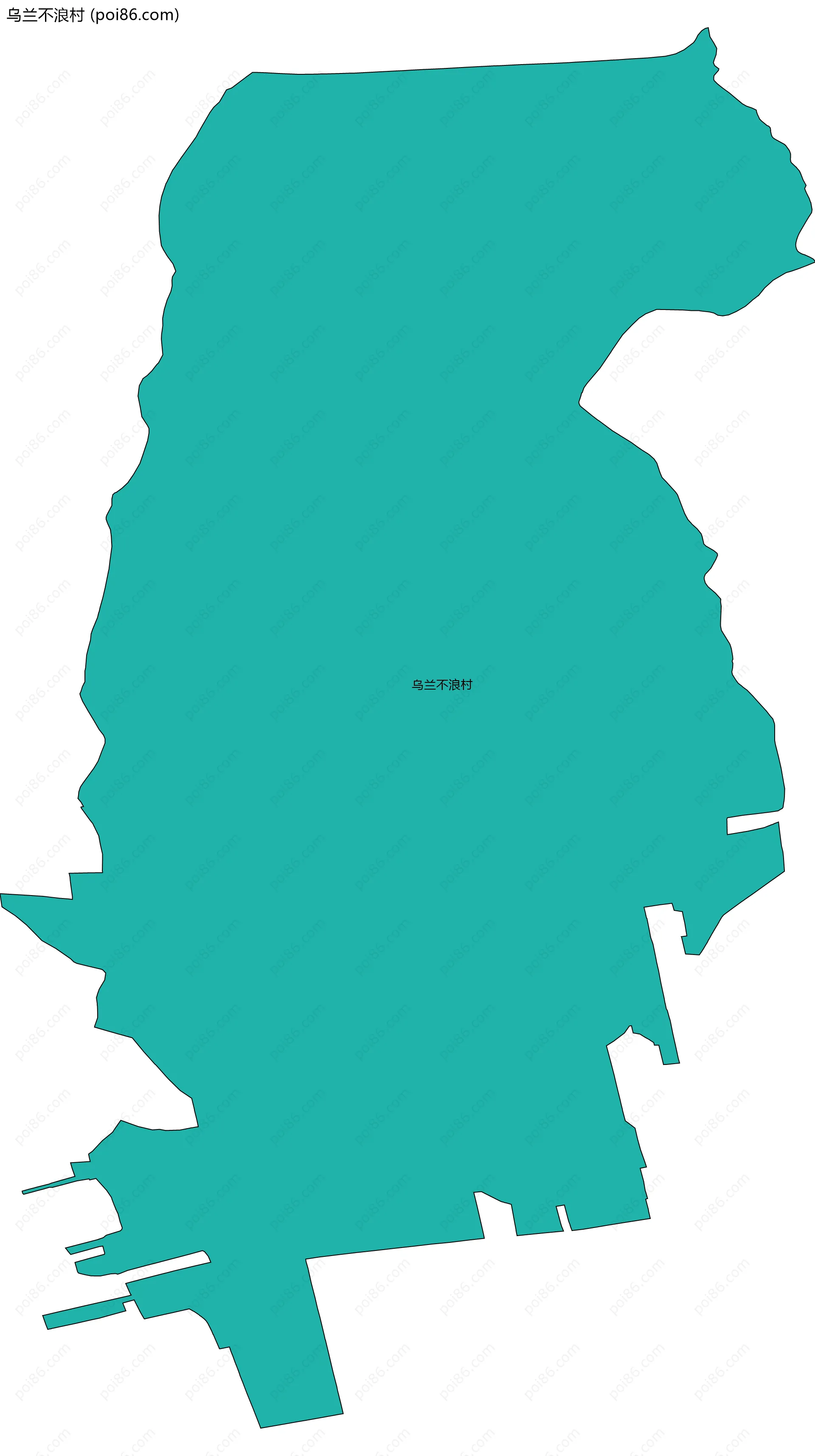 乌兰不浪村边界地图