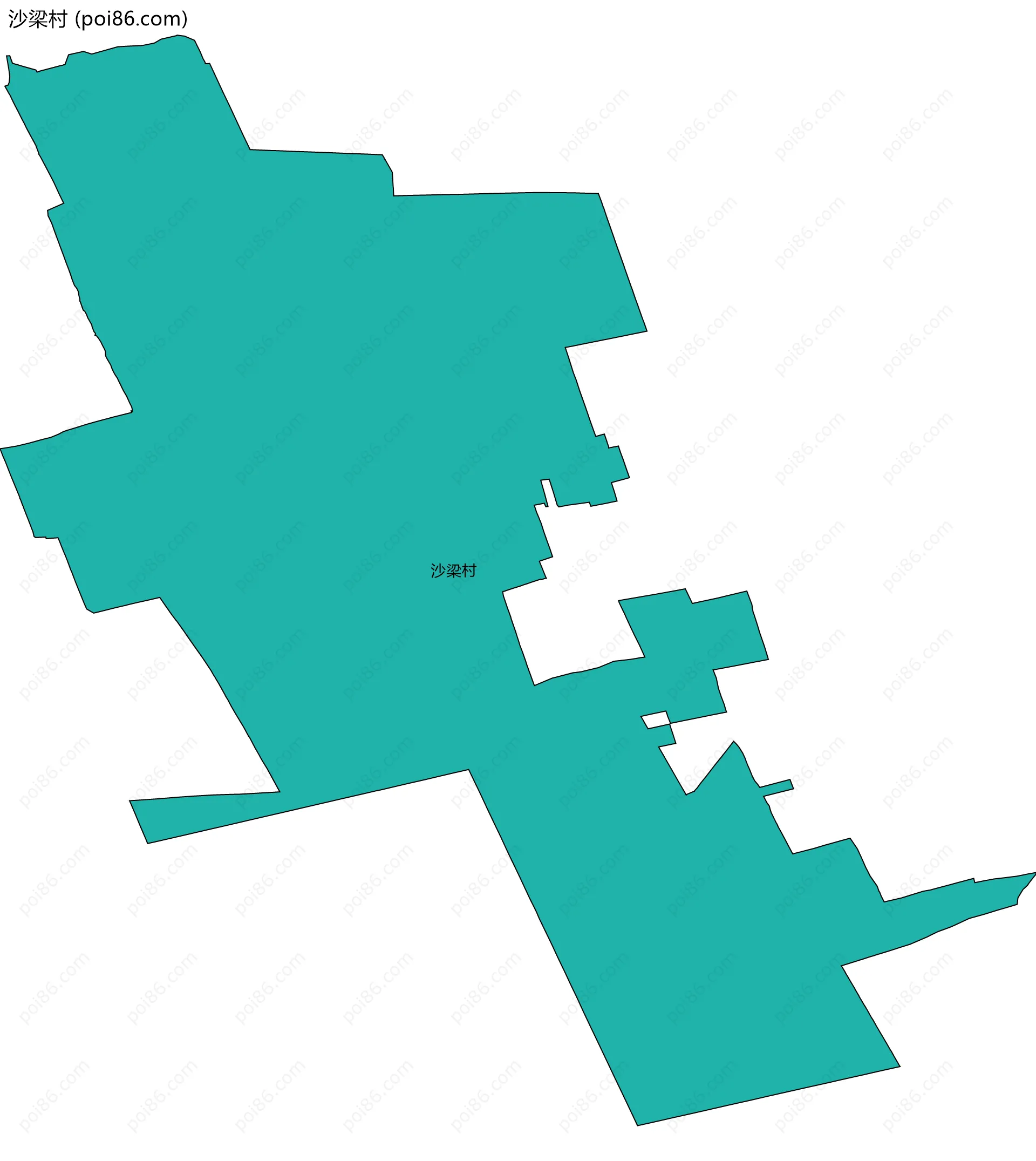 沙梁村边界地图