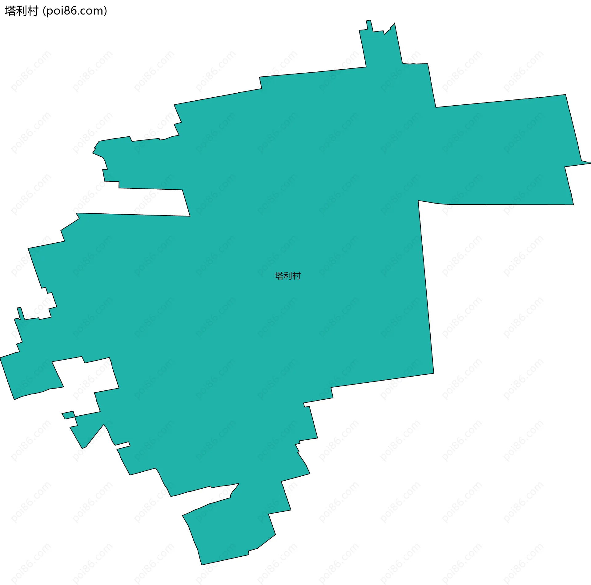 塔利村边界地图