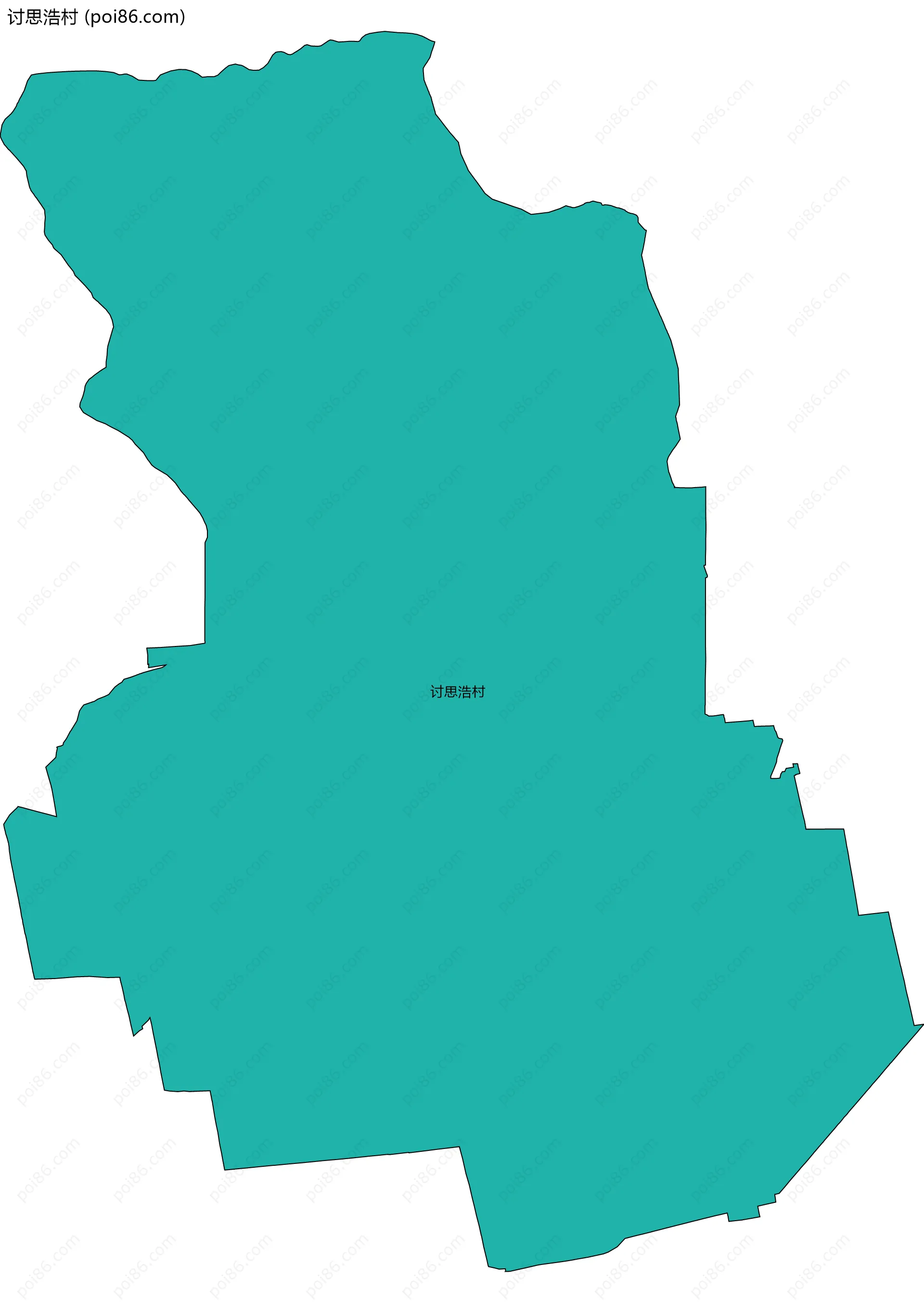 讨思浩村边界地图