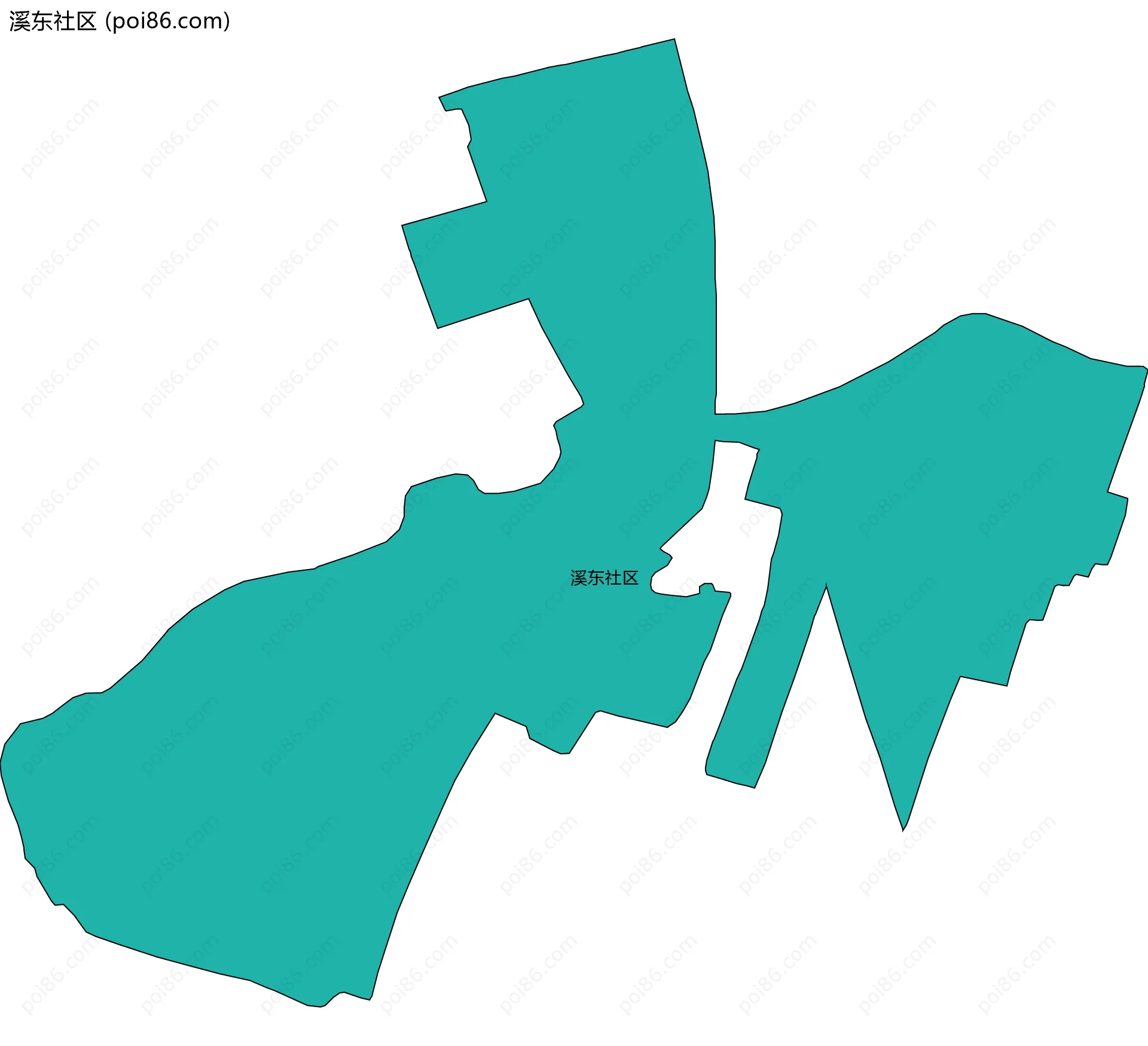 溪东社区边界地图