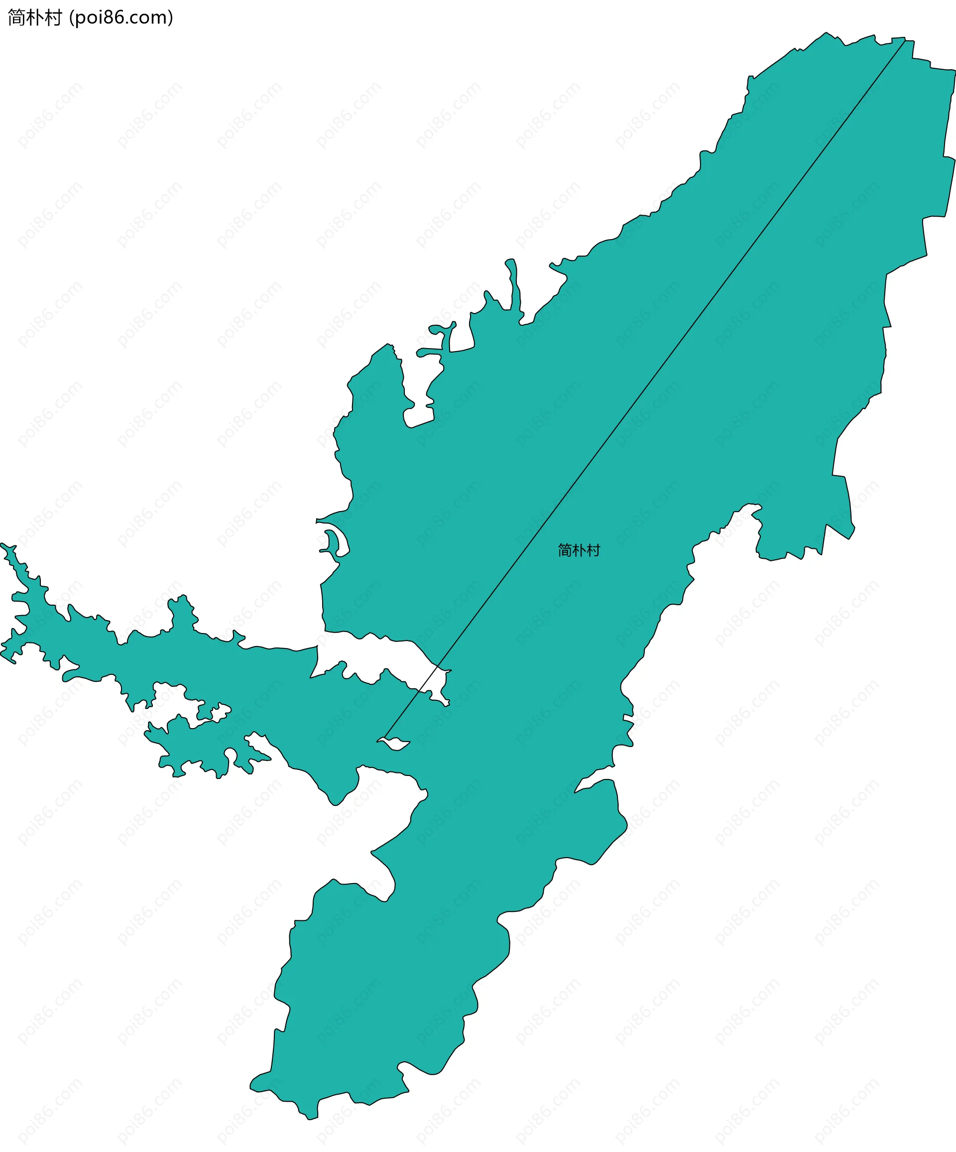 简朴村边界地图