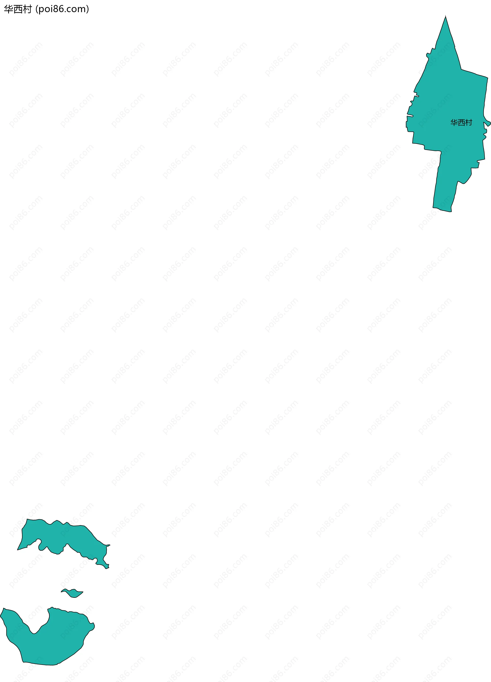 华西村边界地图