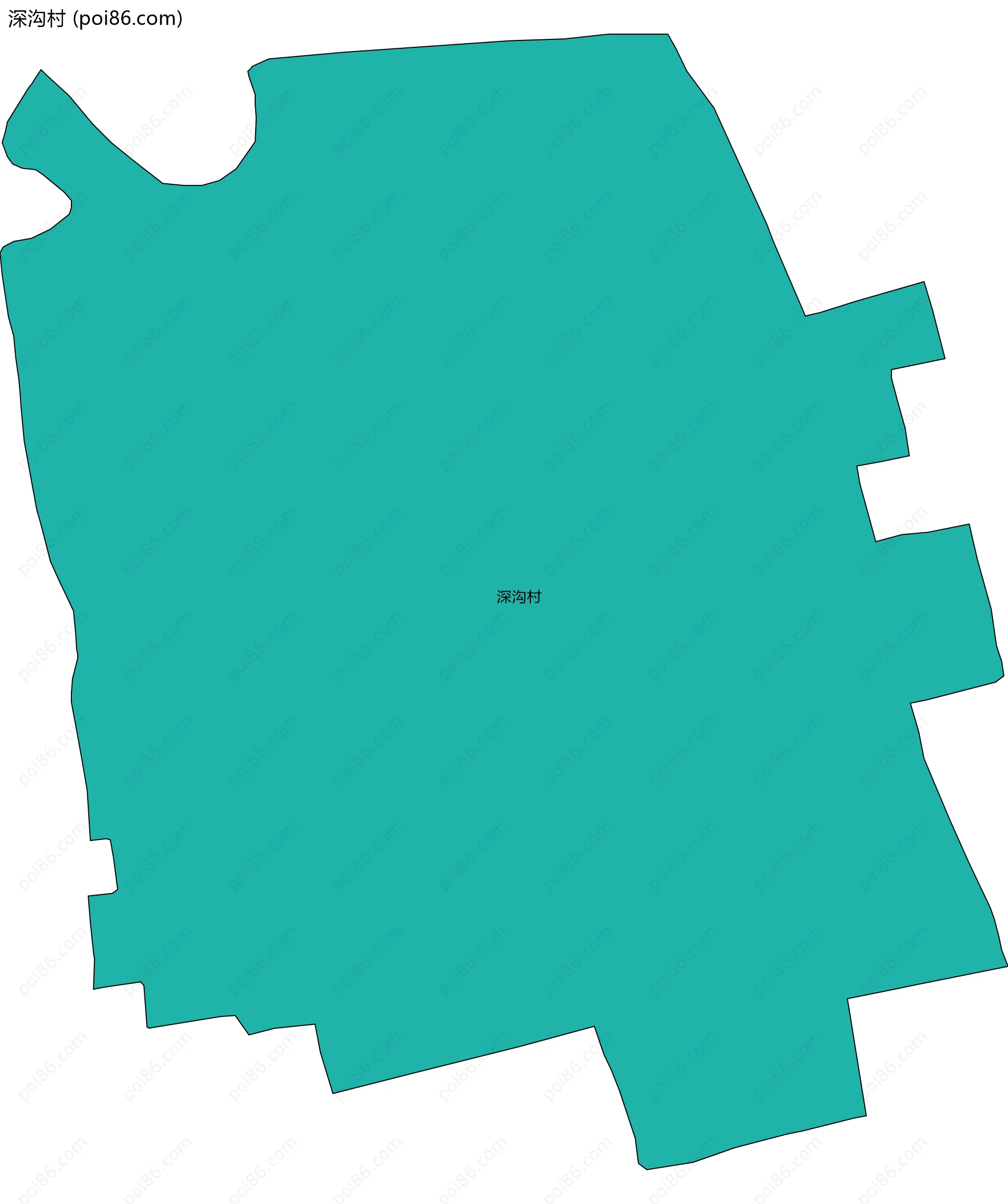 深沟村边界地图