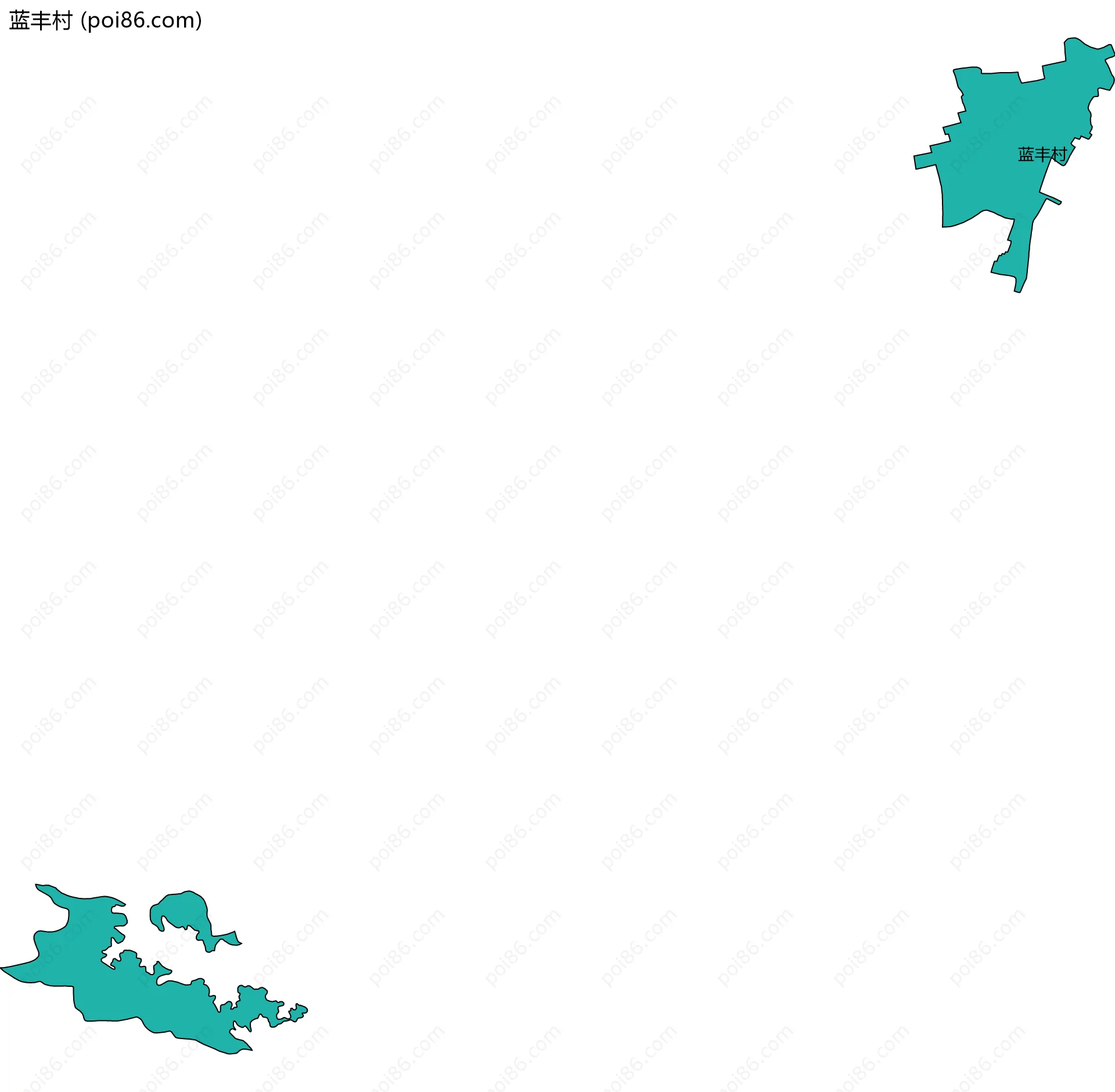 蓝丰村边界地图