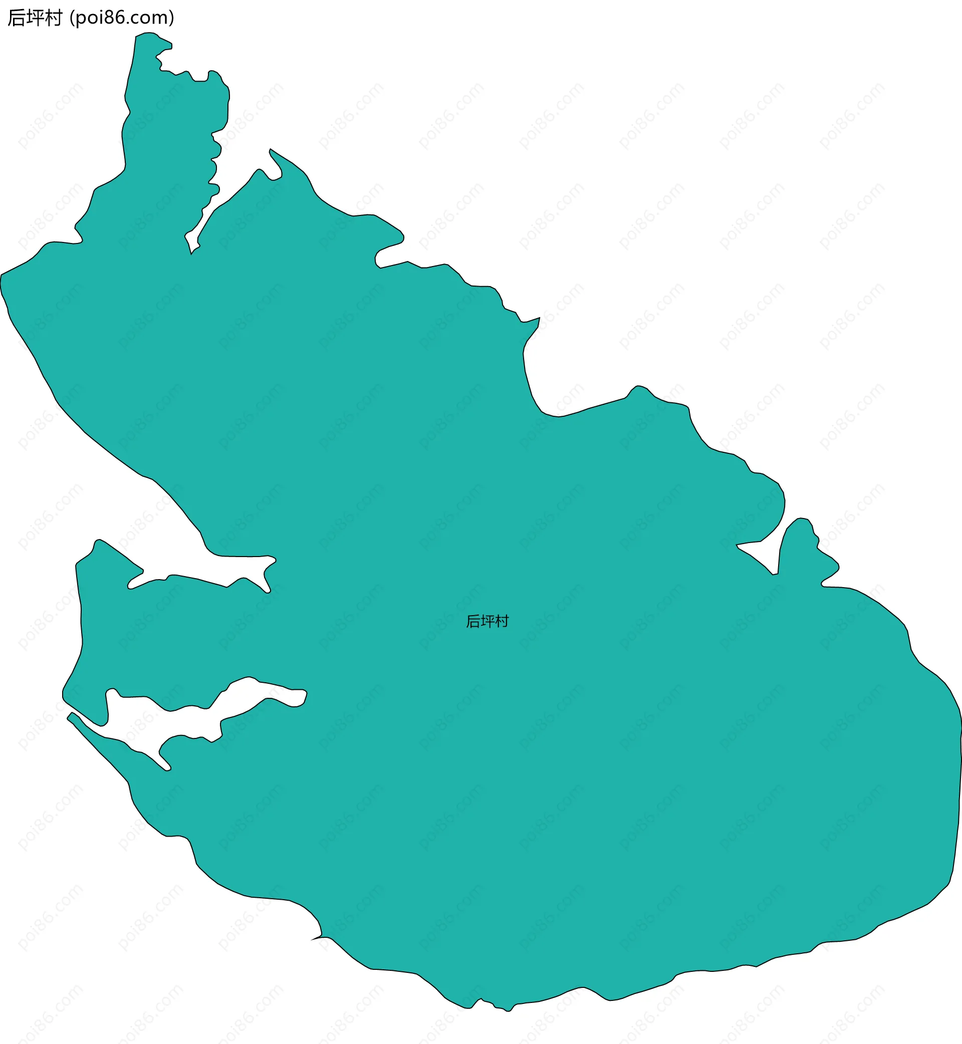 后坪村边界地图