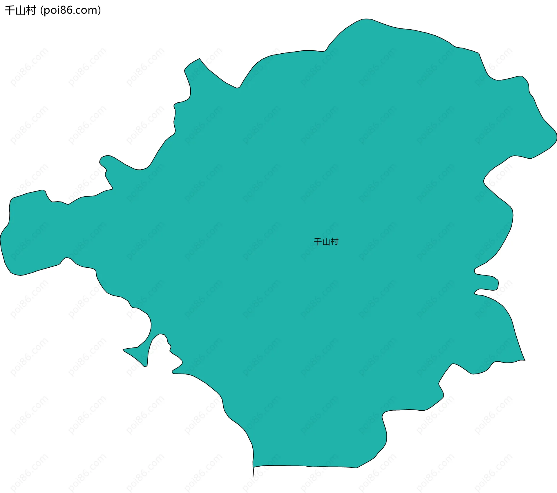 千山村边界地图