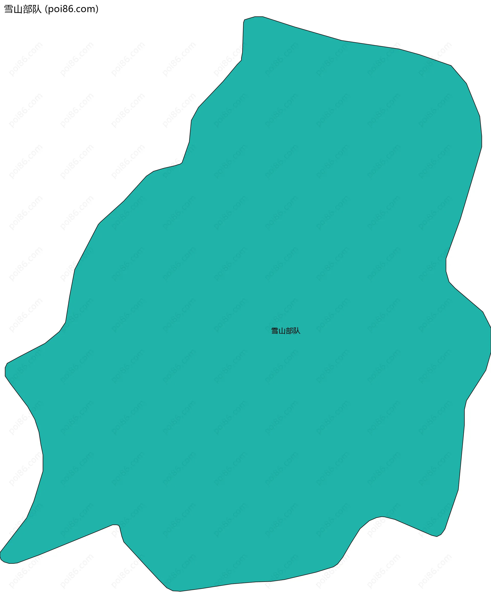 雪山部队边界地图