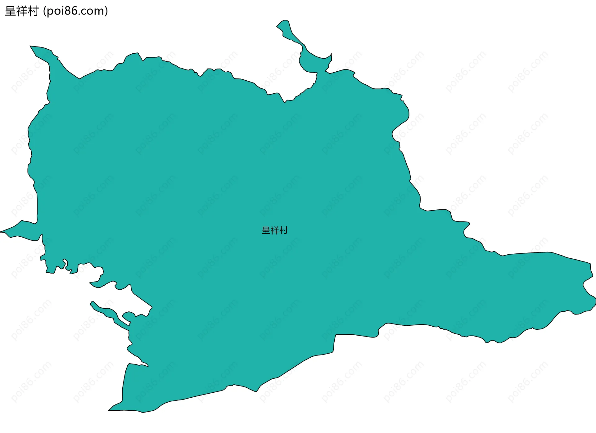 呈祥村边界地图