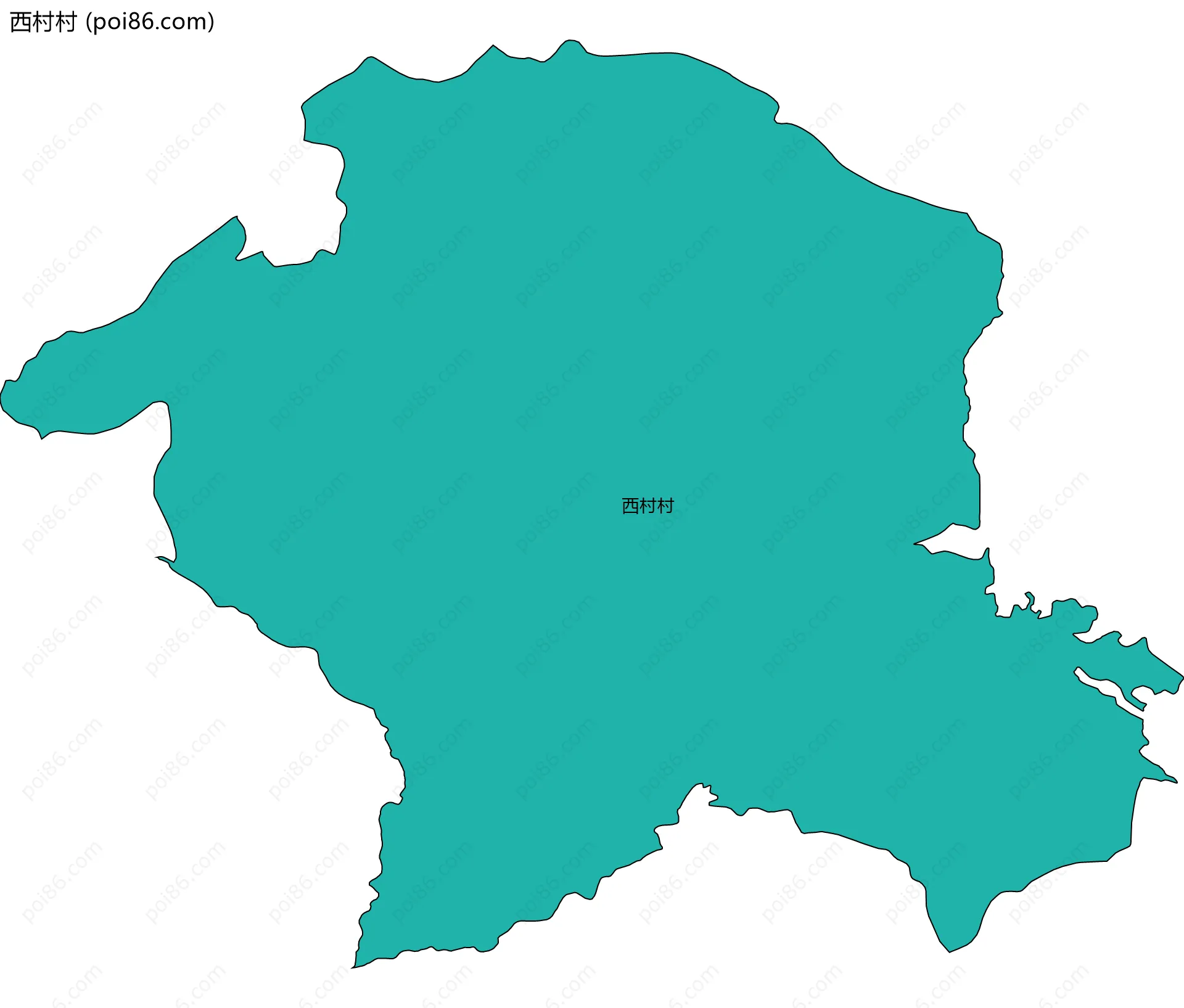 西村村边界地图