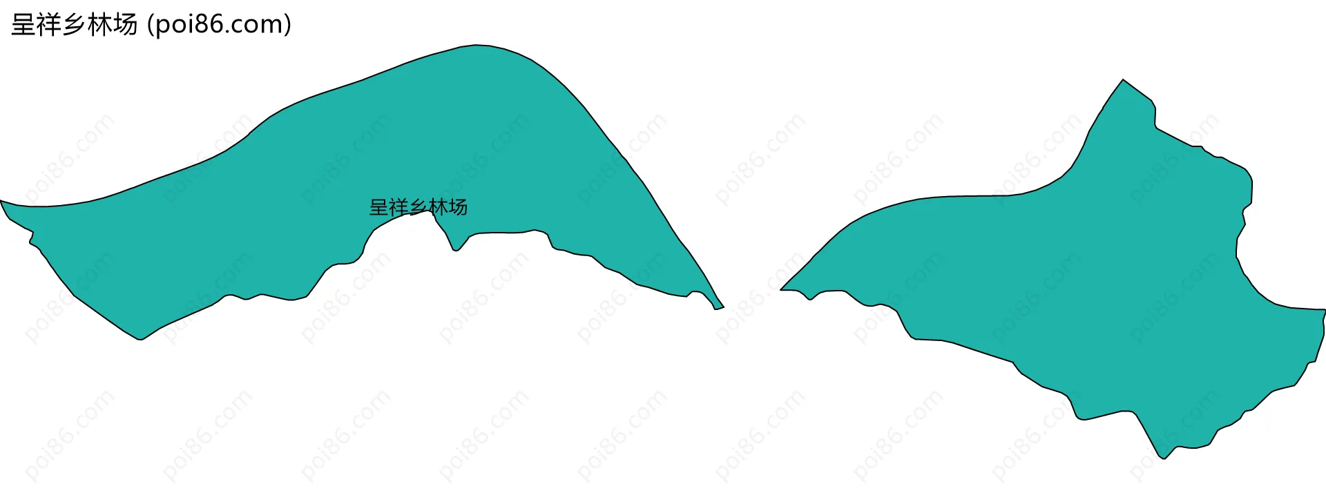 呈祥乡林场边界地图