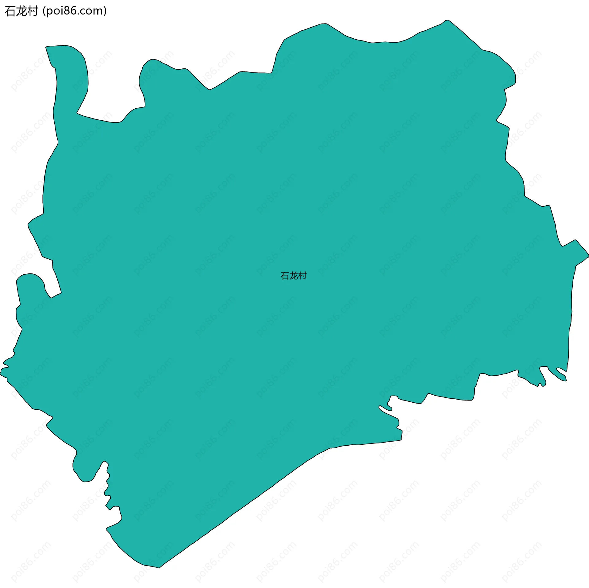 石龙村边界地图