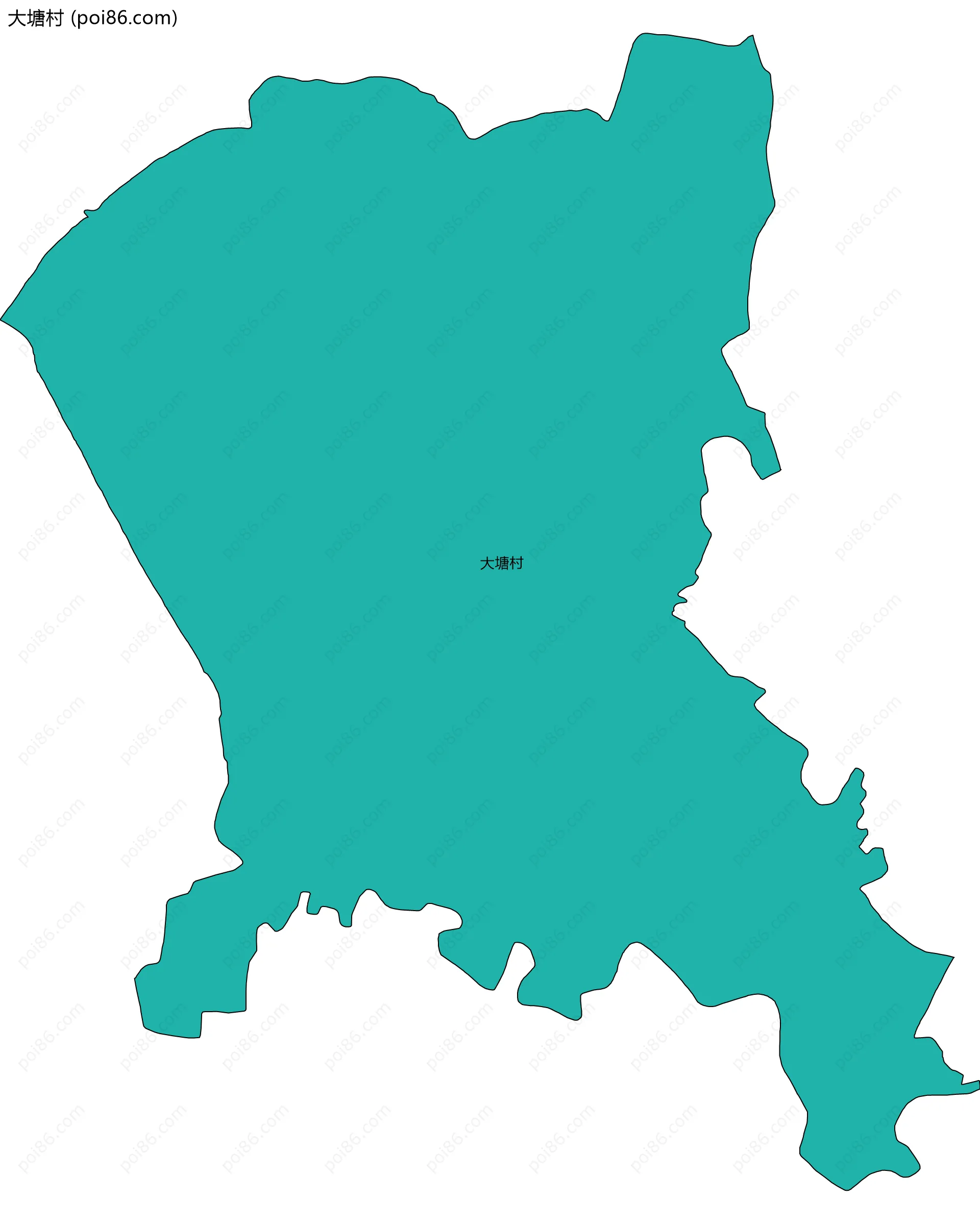 大塘村边界地图