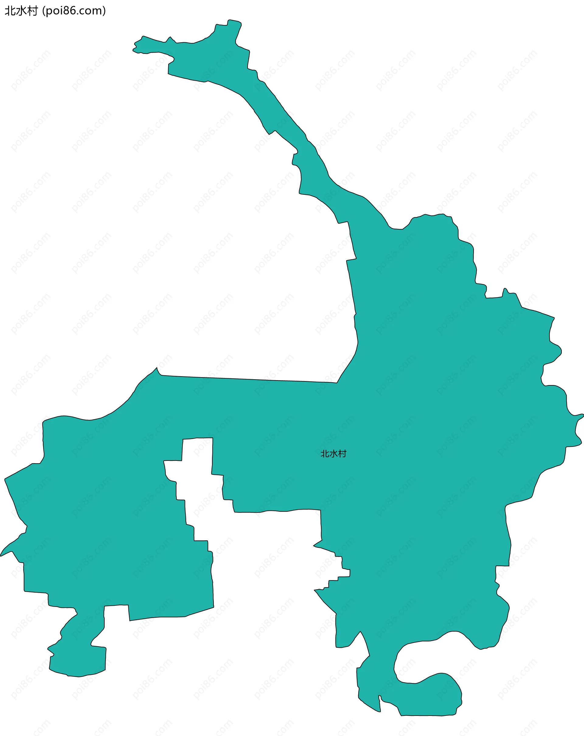 北水村边界地图