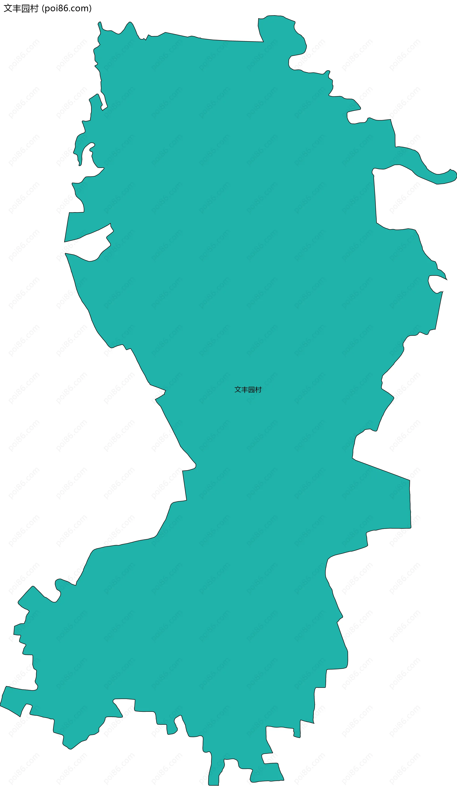 文丰园村边界地图