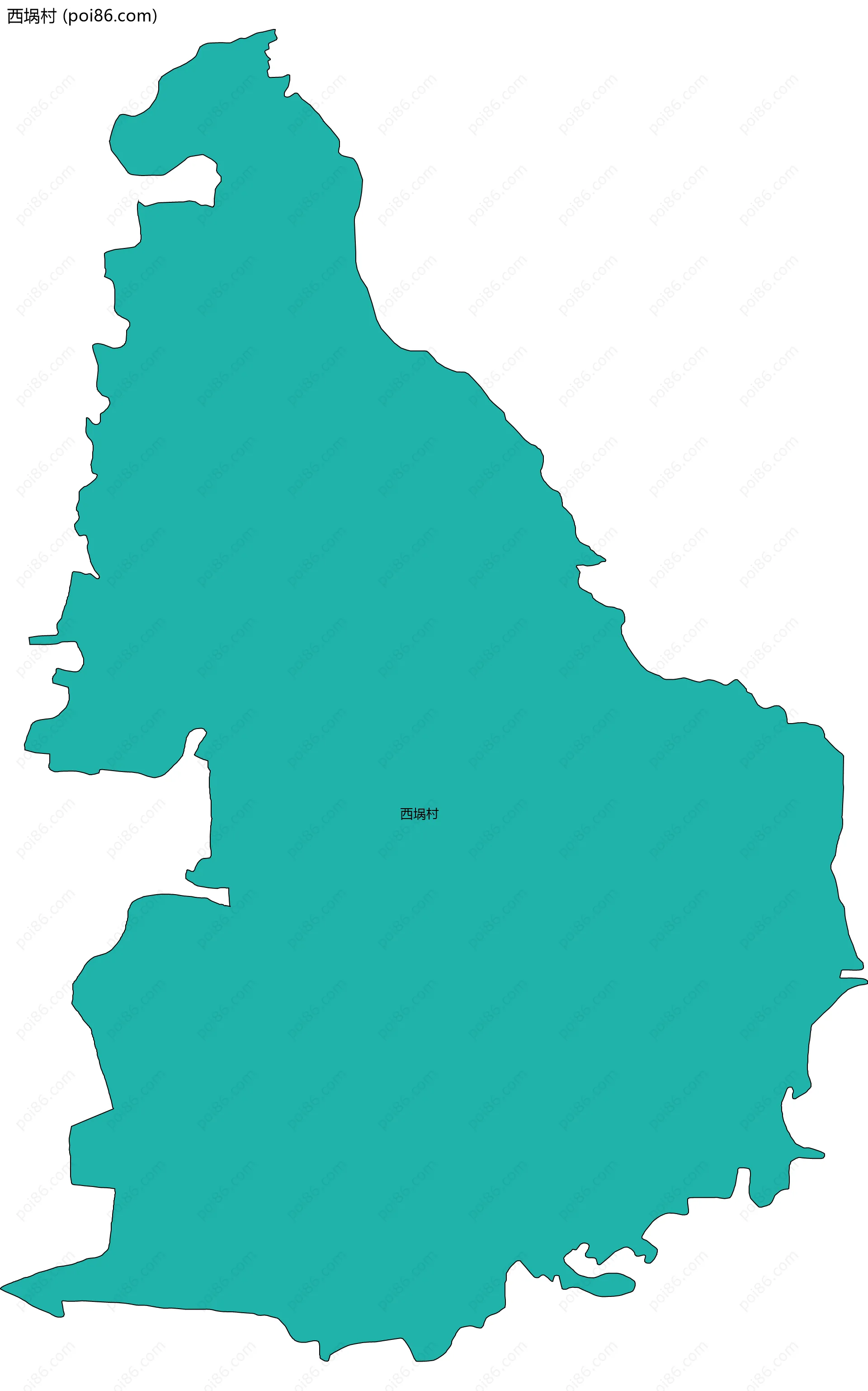 西埚村边界地图