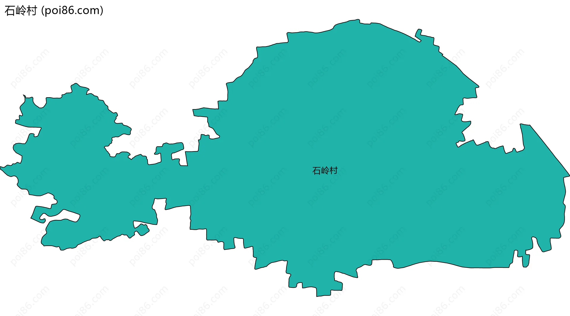 石岭村边界地图