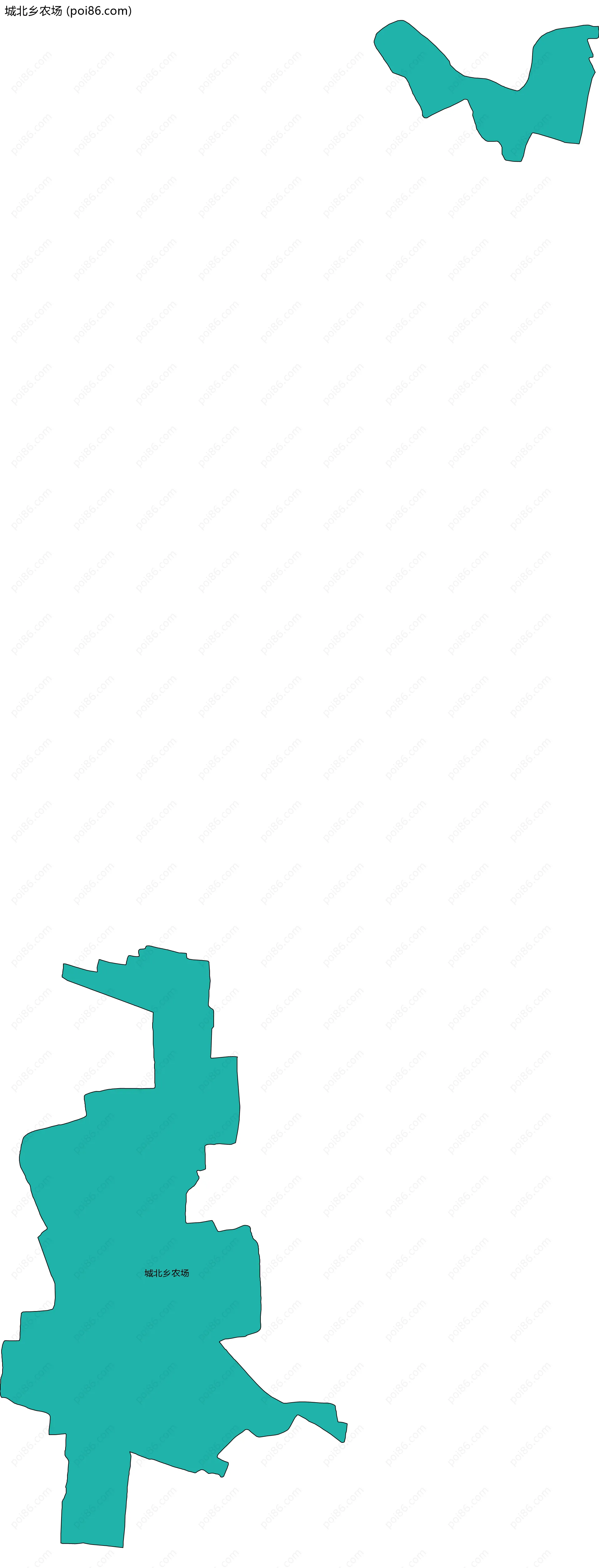 城北乡农场边界地图