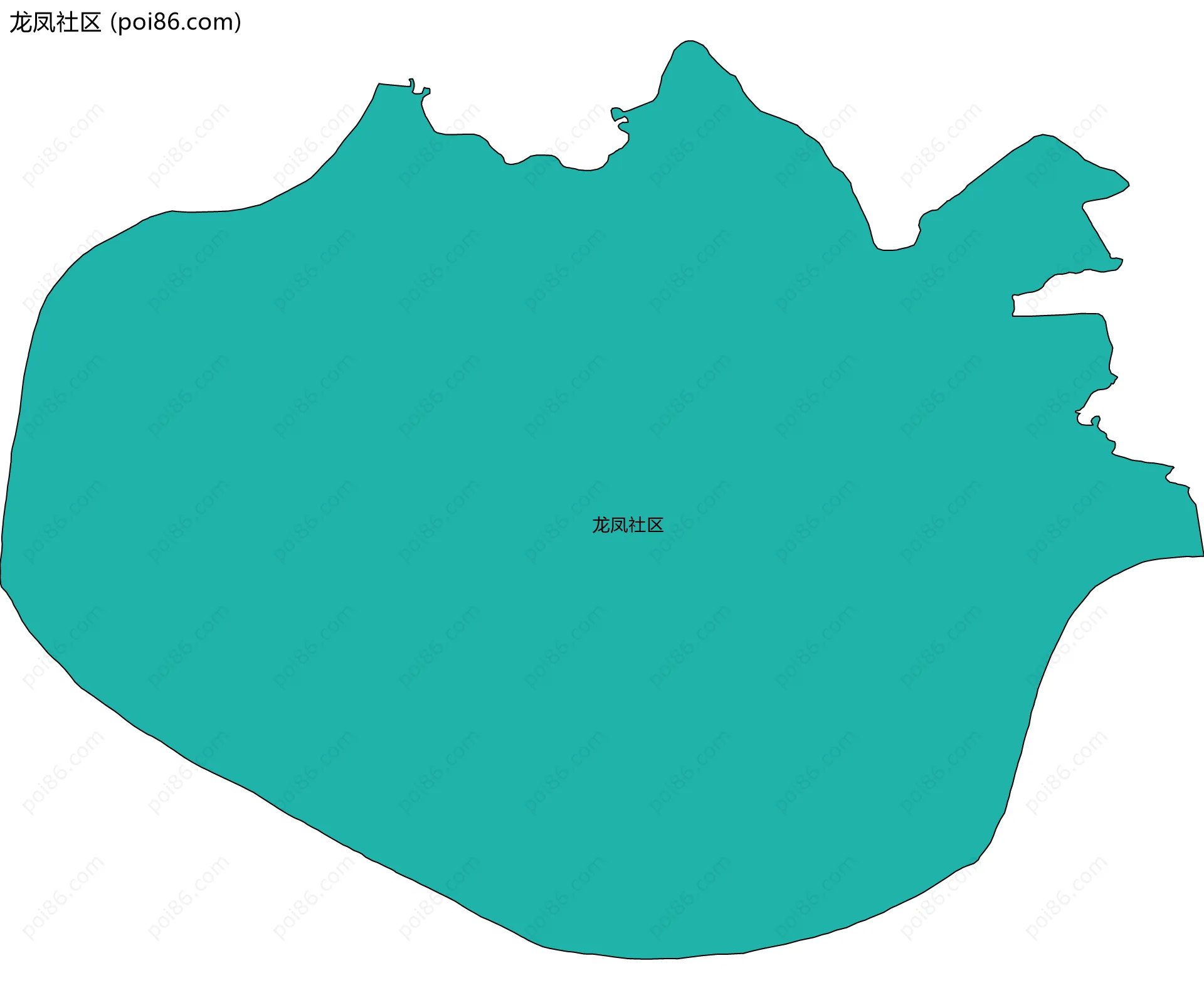 龙凤社区边界地图