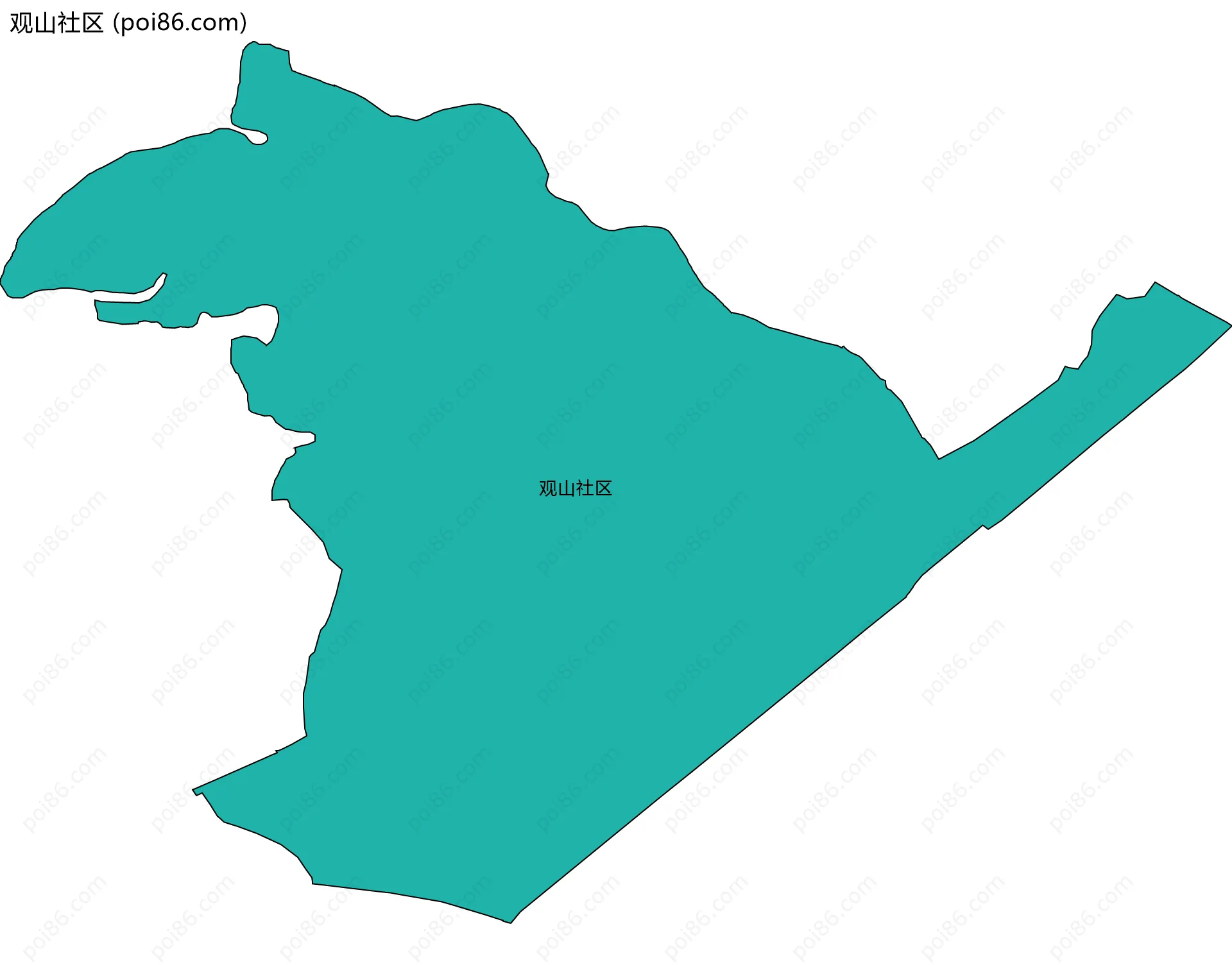 观山社区边界地图