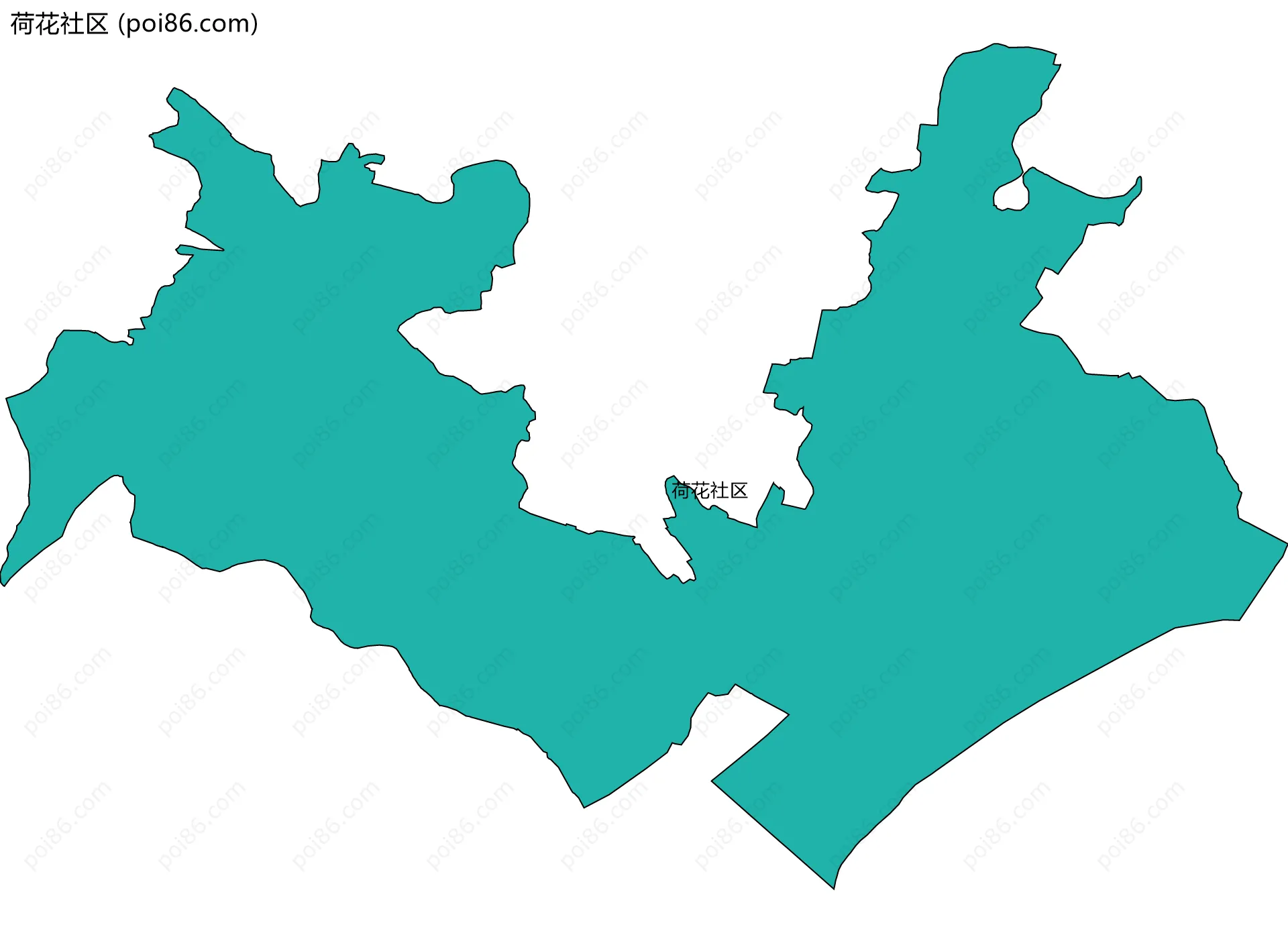 荷花社区边界地图