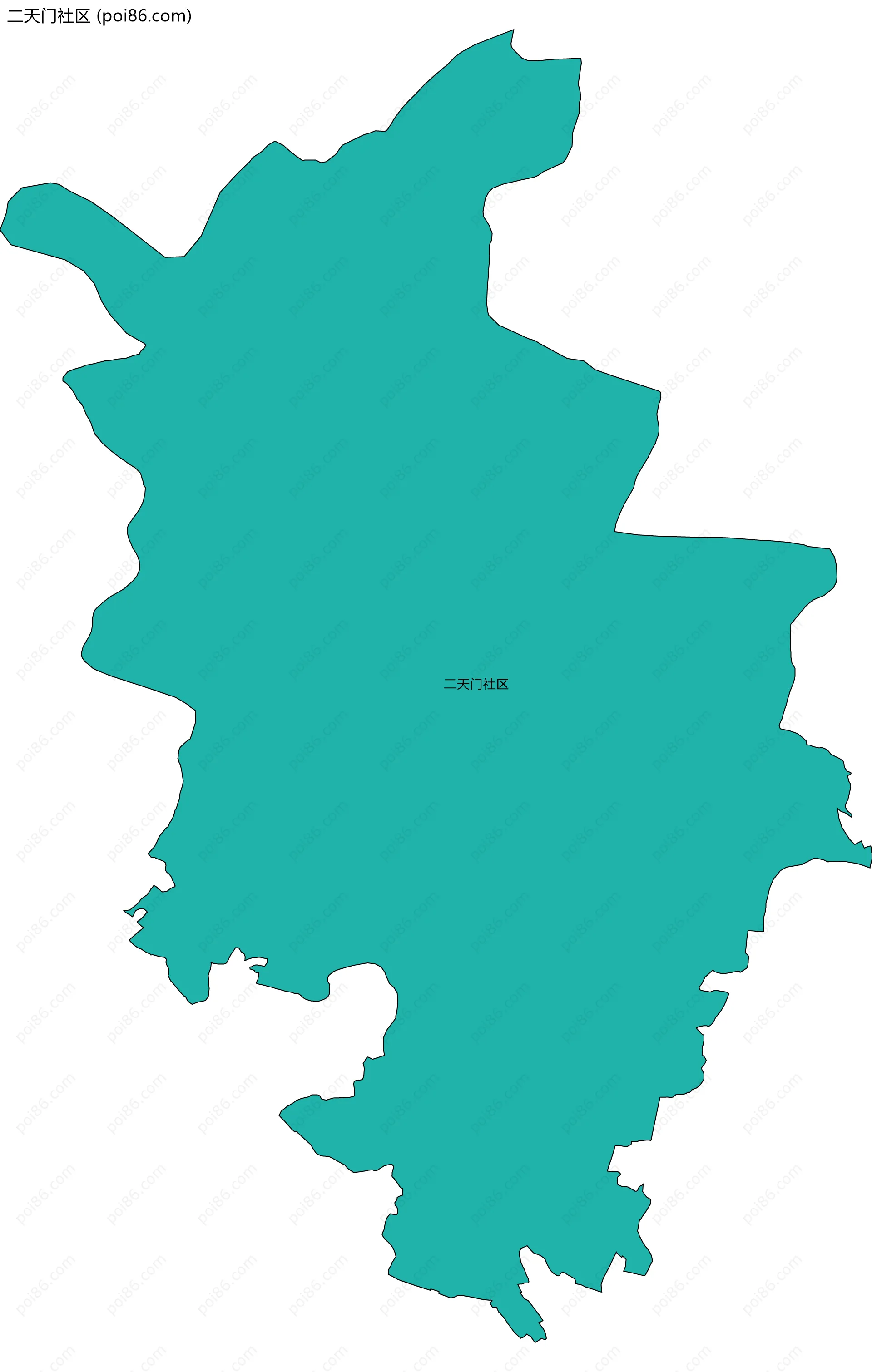 二天门社区边界地图
