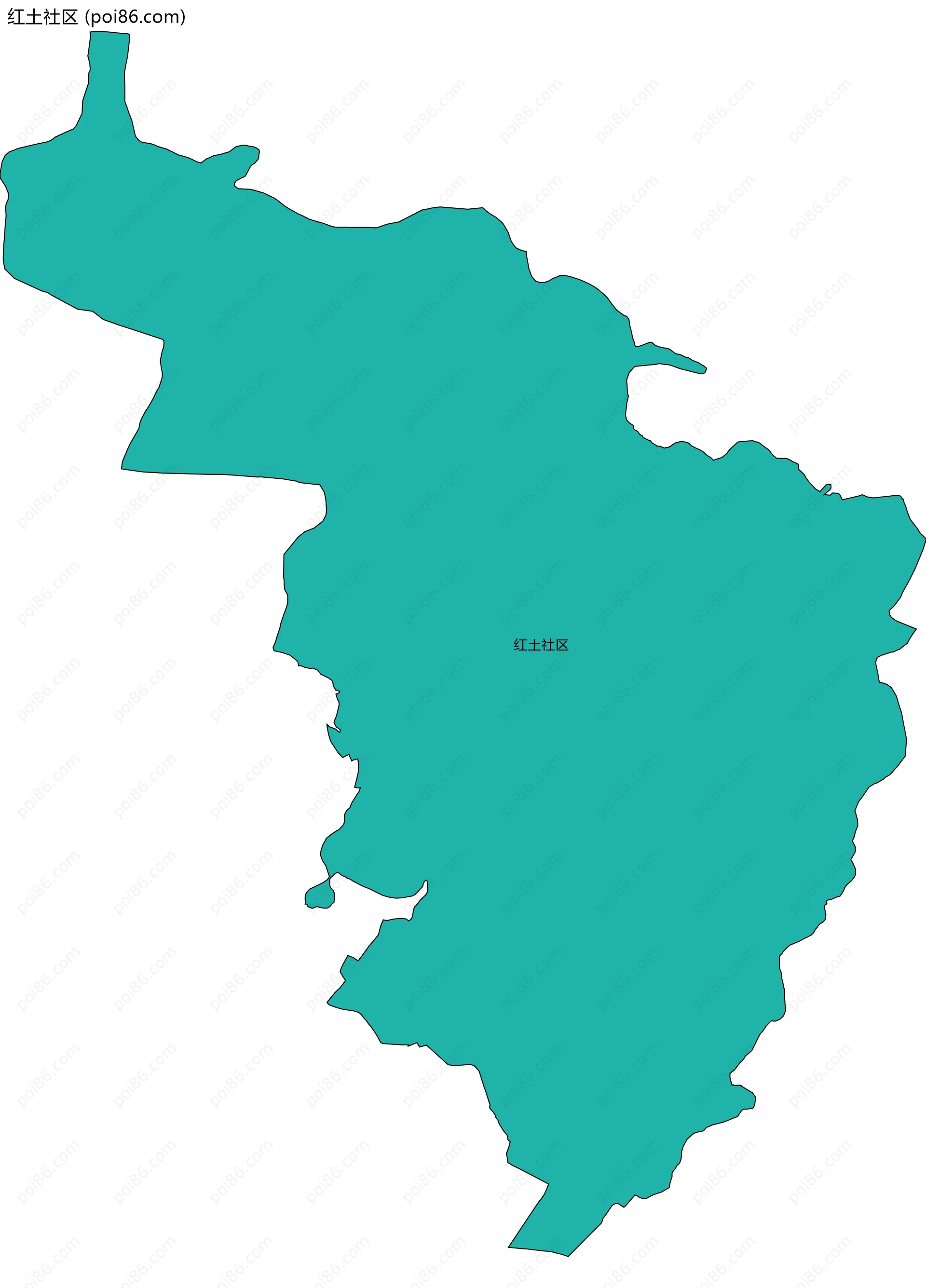 红土社区边界地图
