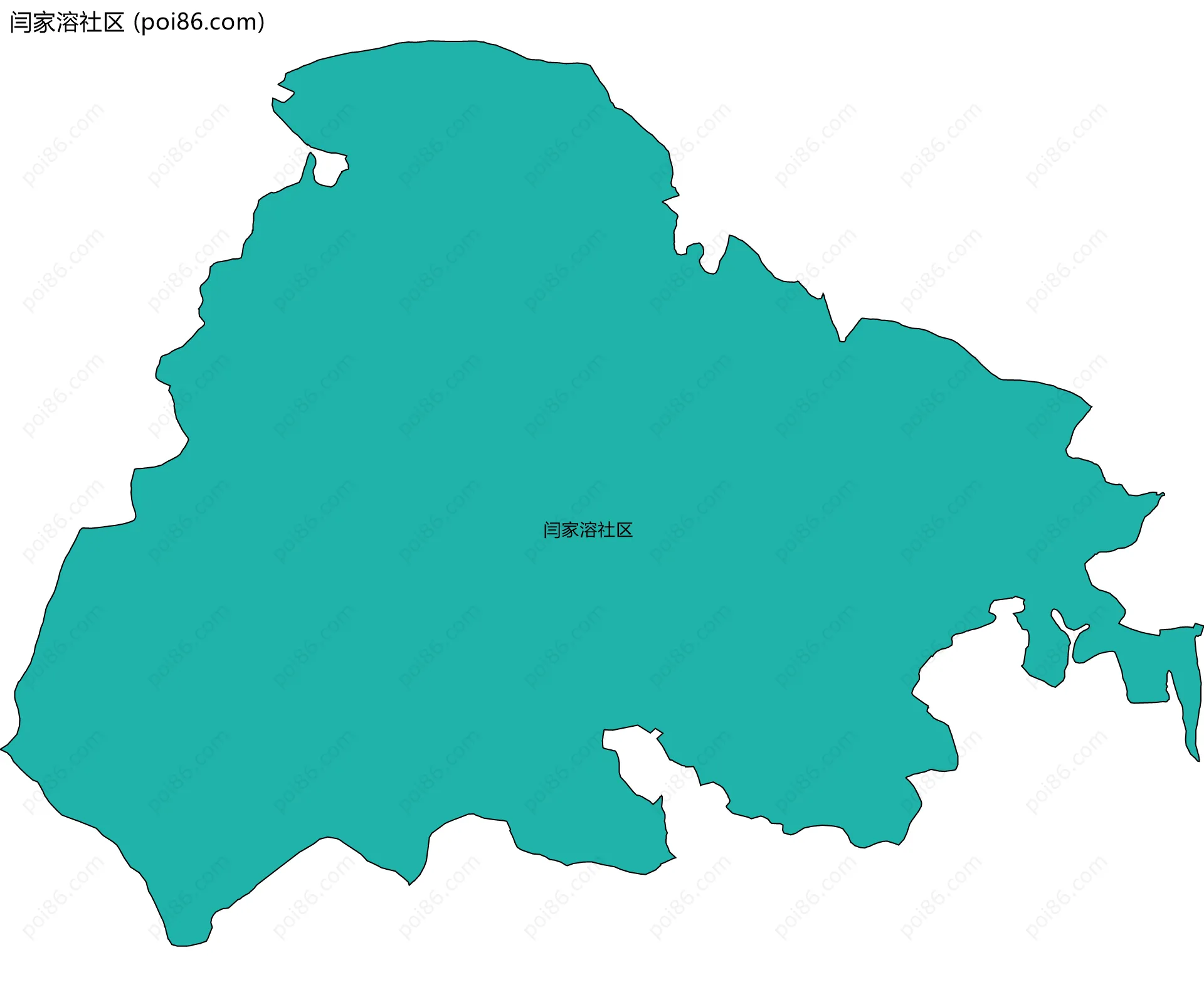 闫家溶社区边界地图