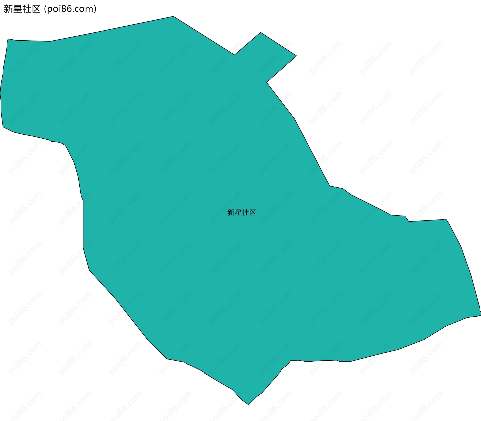 新星社区边界地图