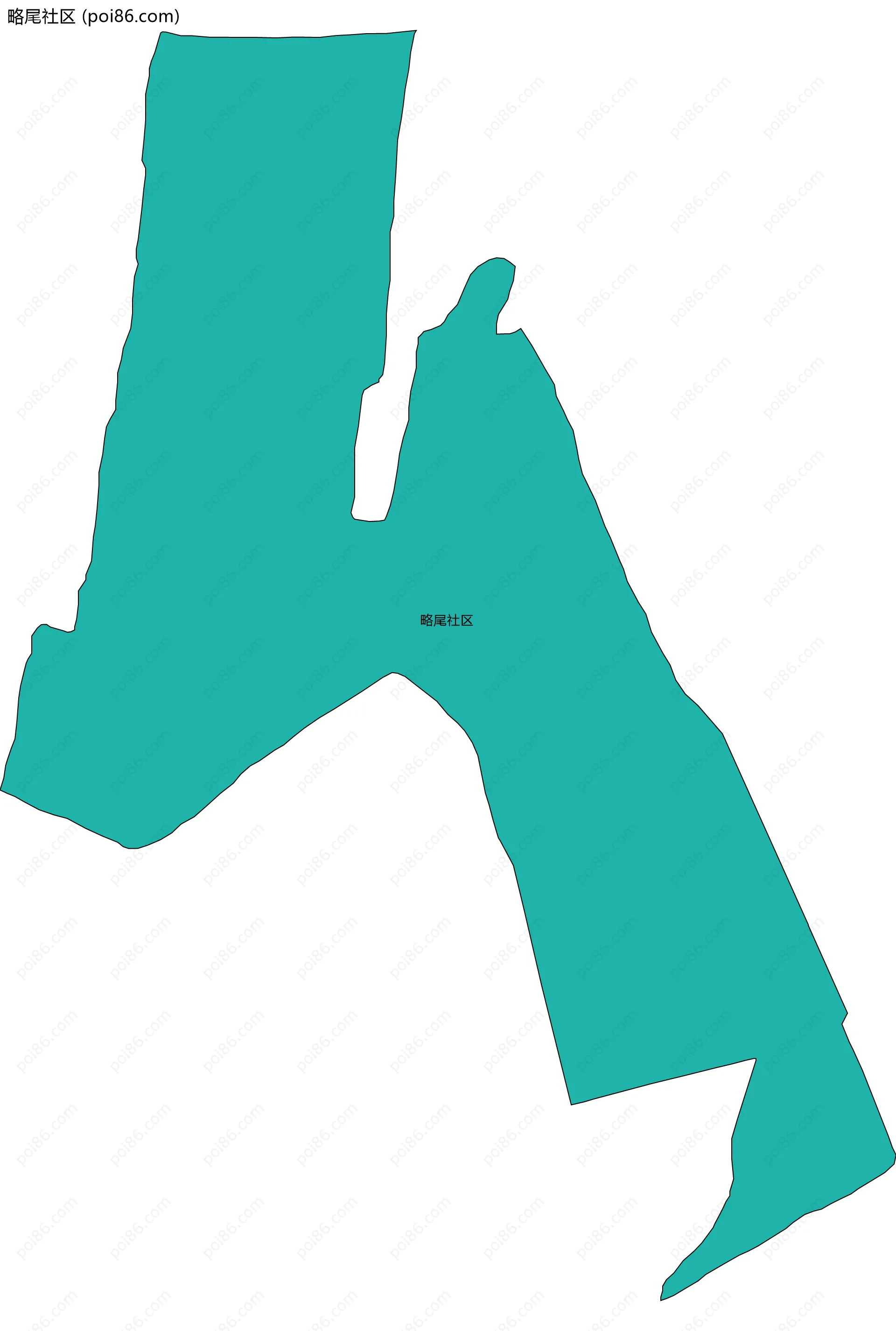 略尾社区边界地图