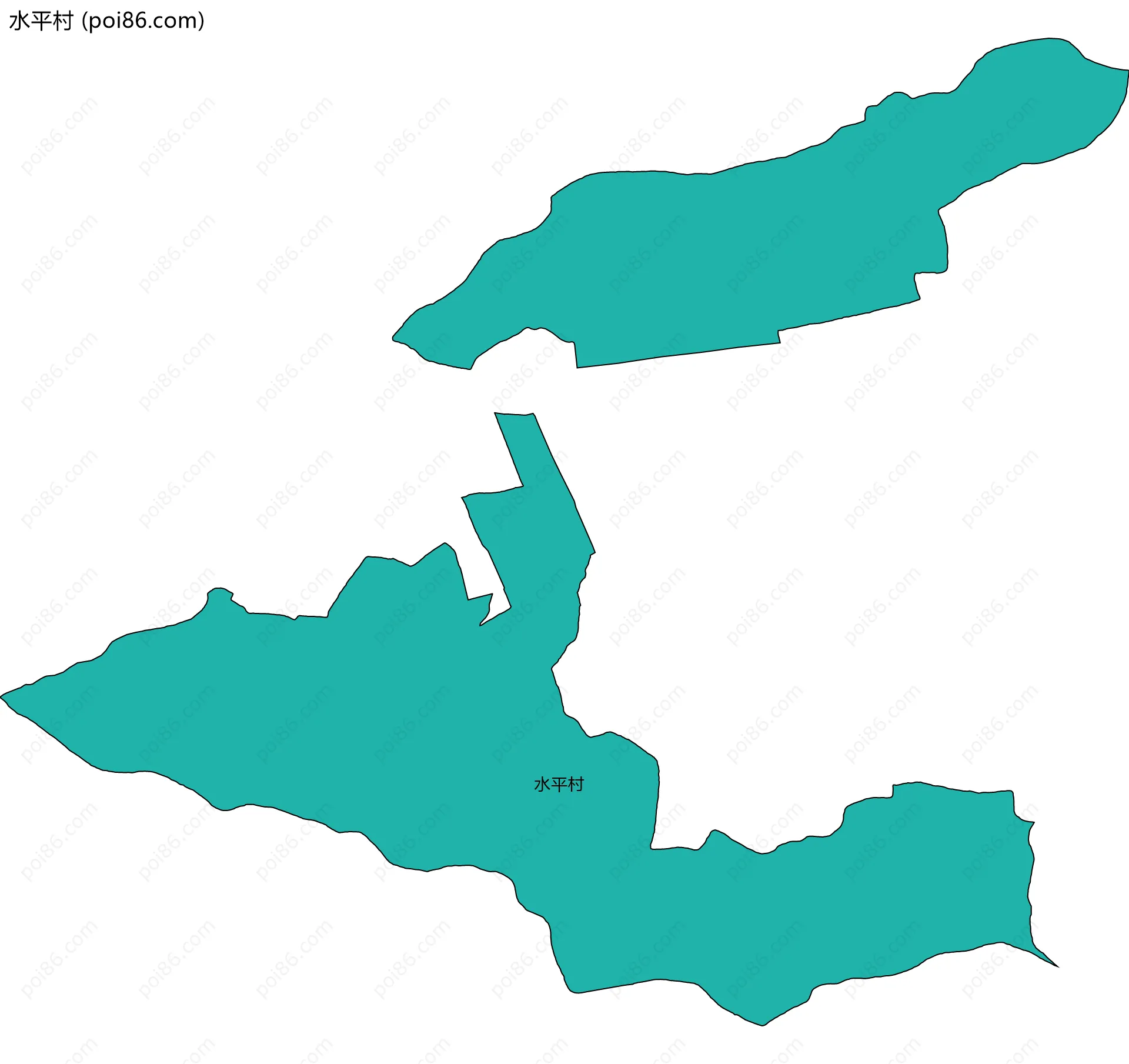 水平村边界地图