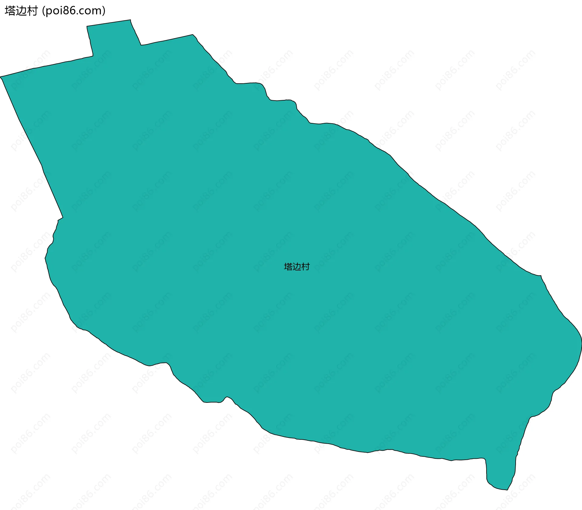 塔边村边界地图