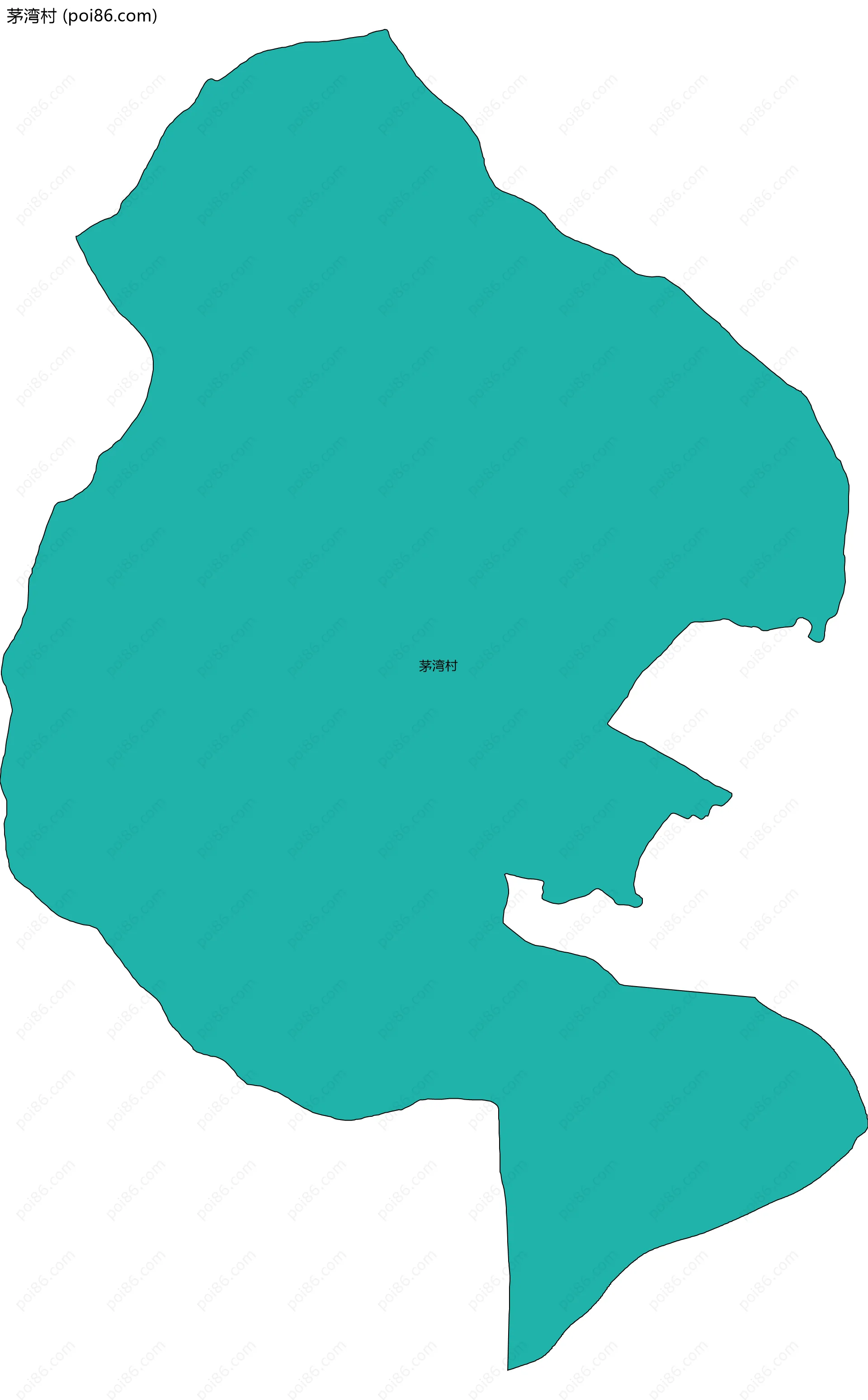 茅湾村边界地图