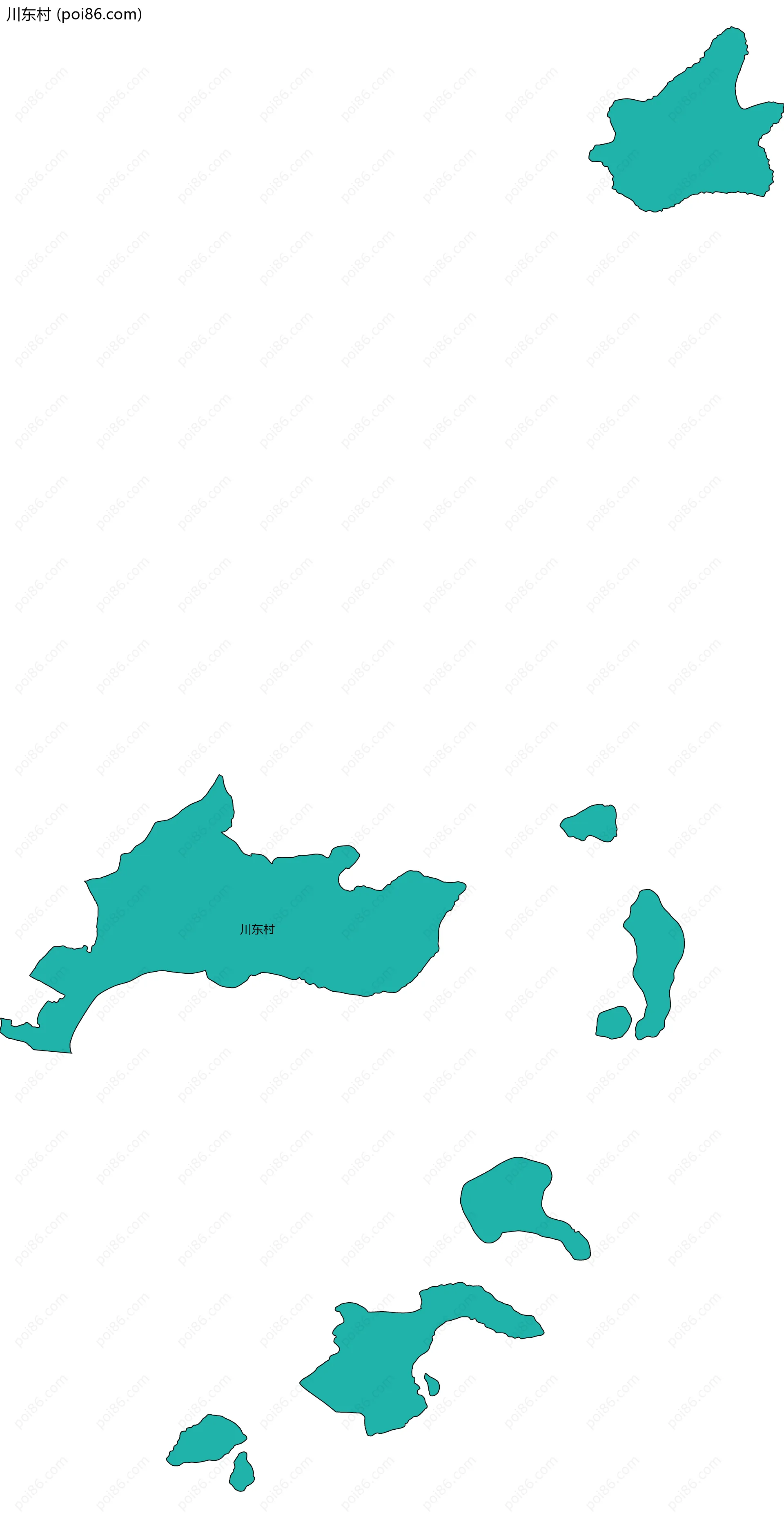 川东村边界地图