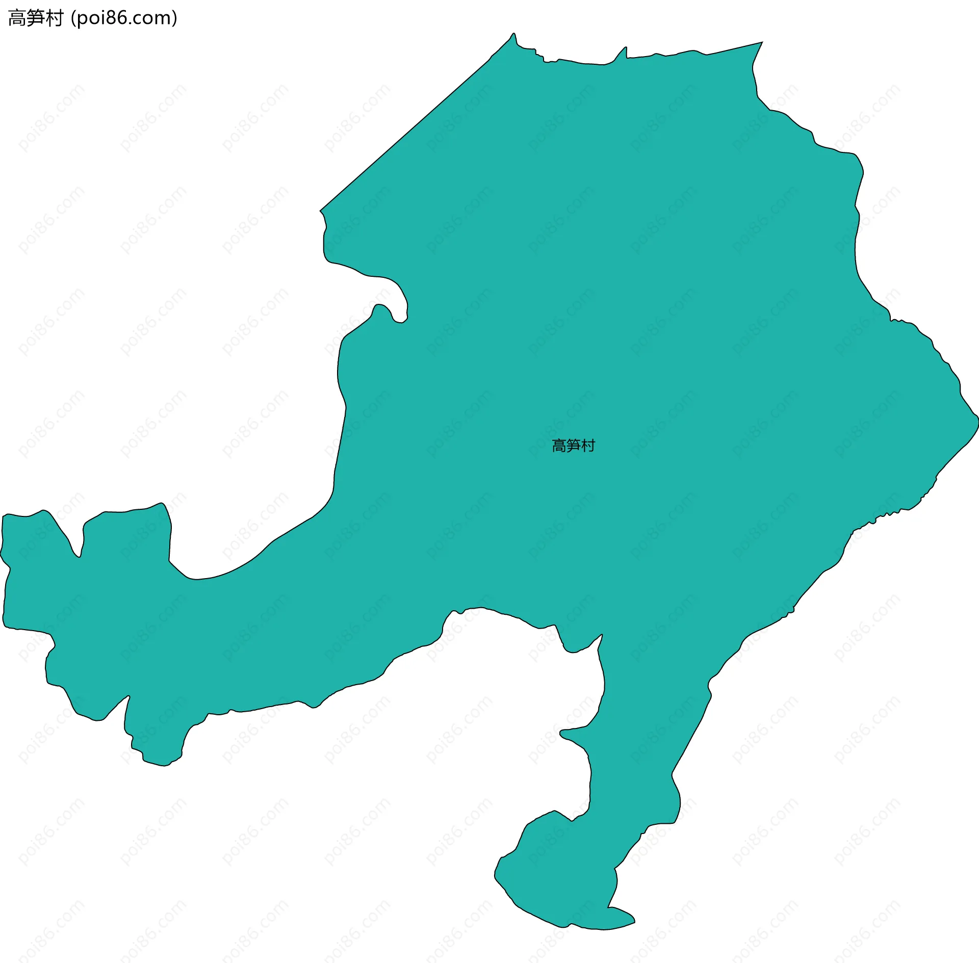 高笋村边界地图