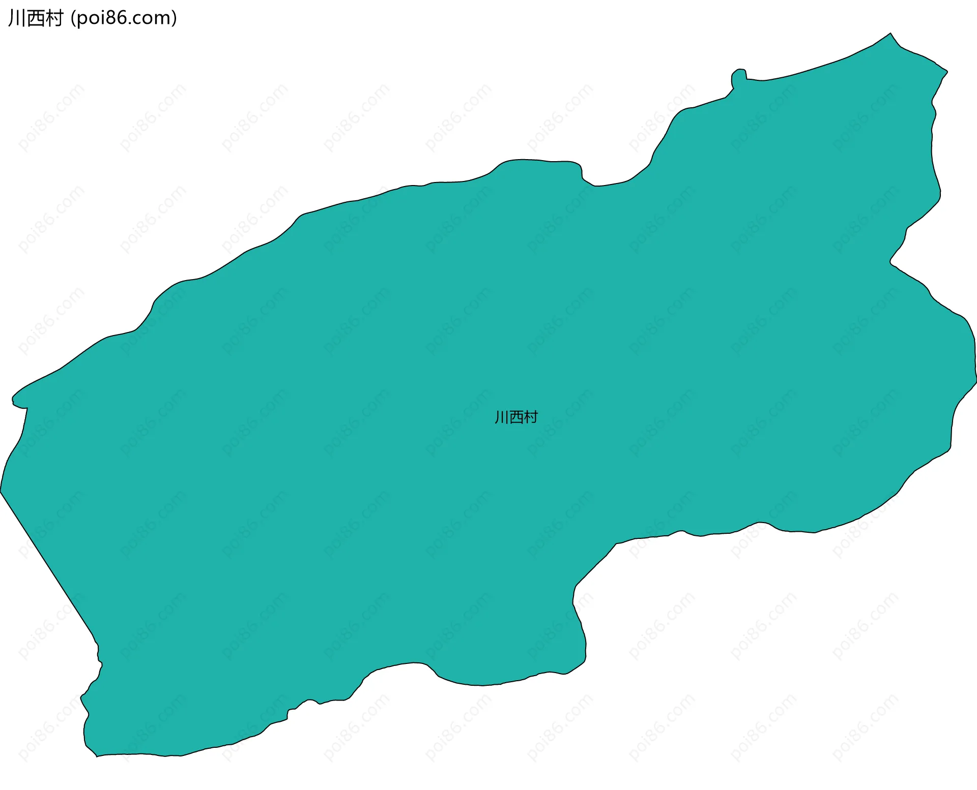 川西村边界地图