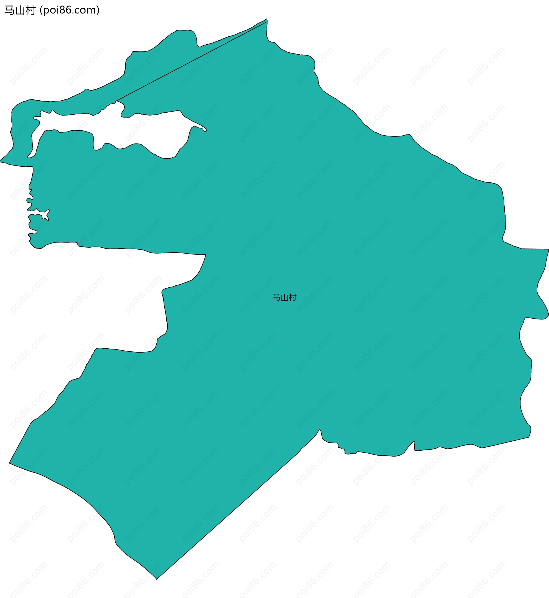 马山村边界地图
