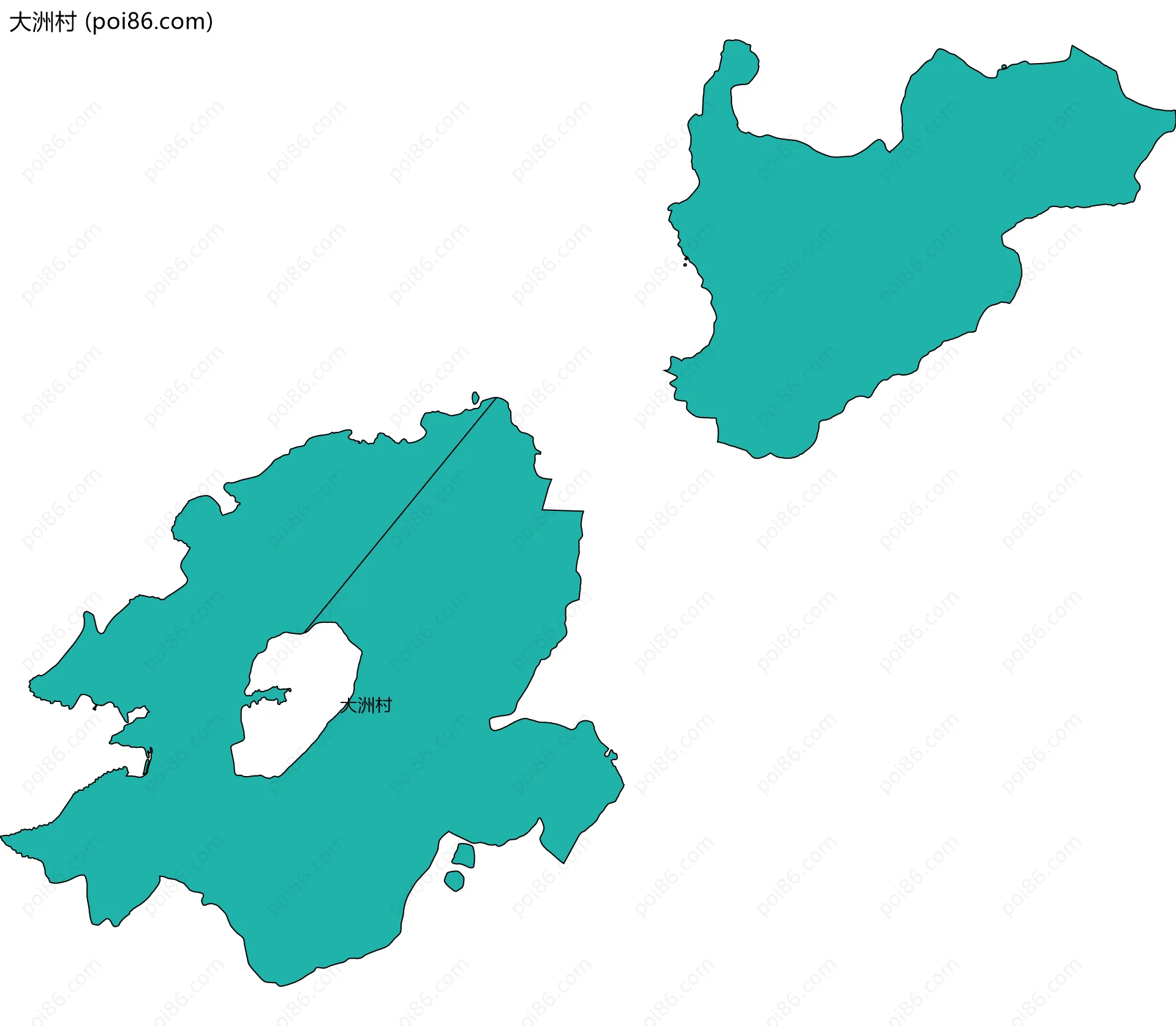 大洲村边界地图