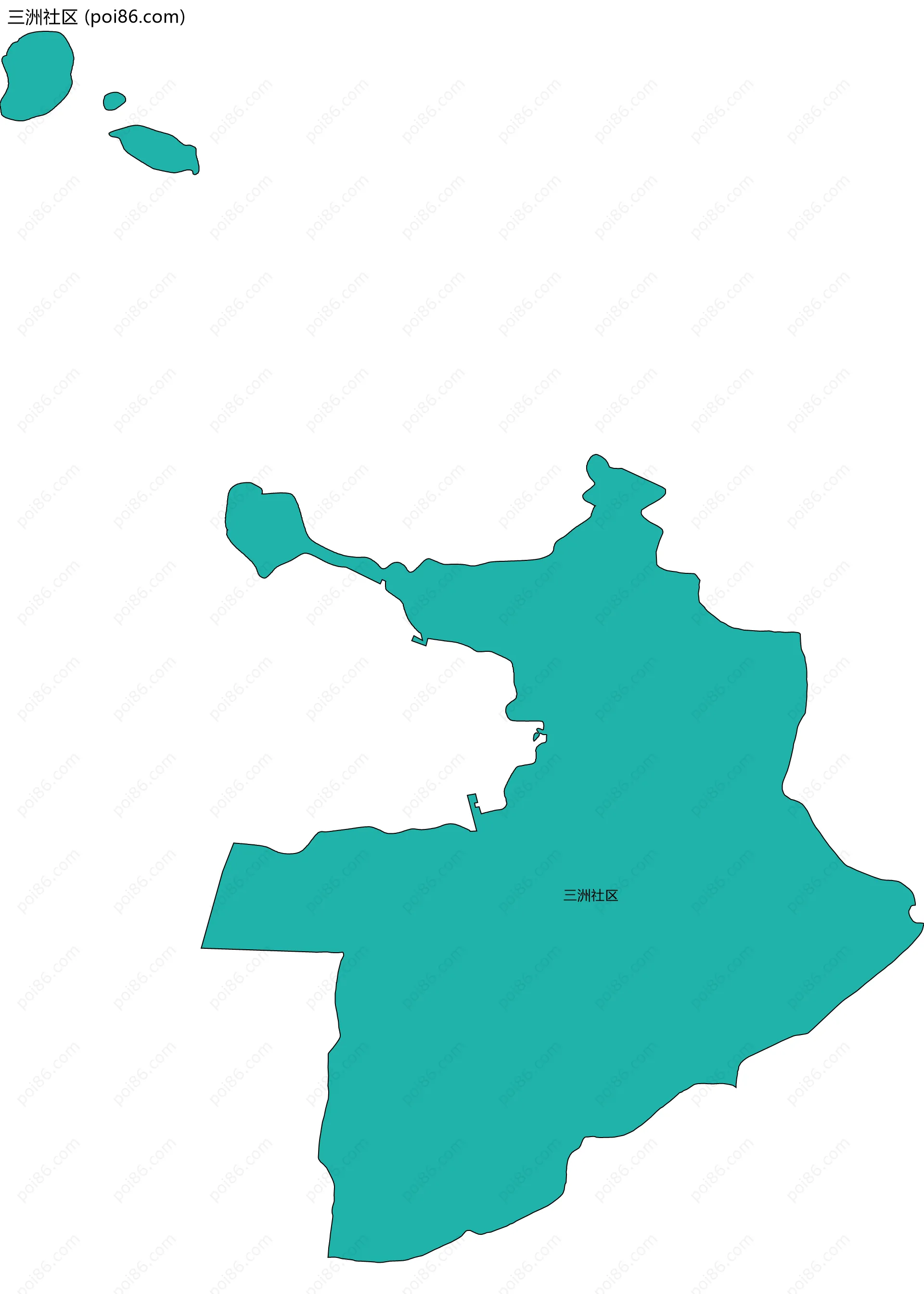 三洲社区边界地图
