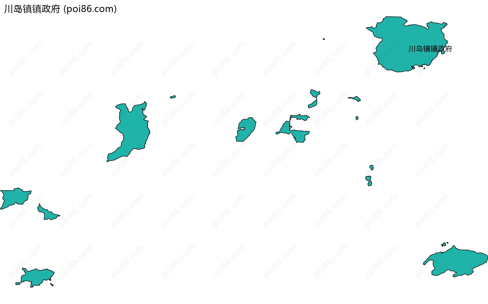 川岛镇镇政府边界地图