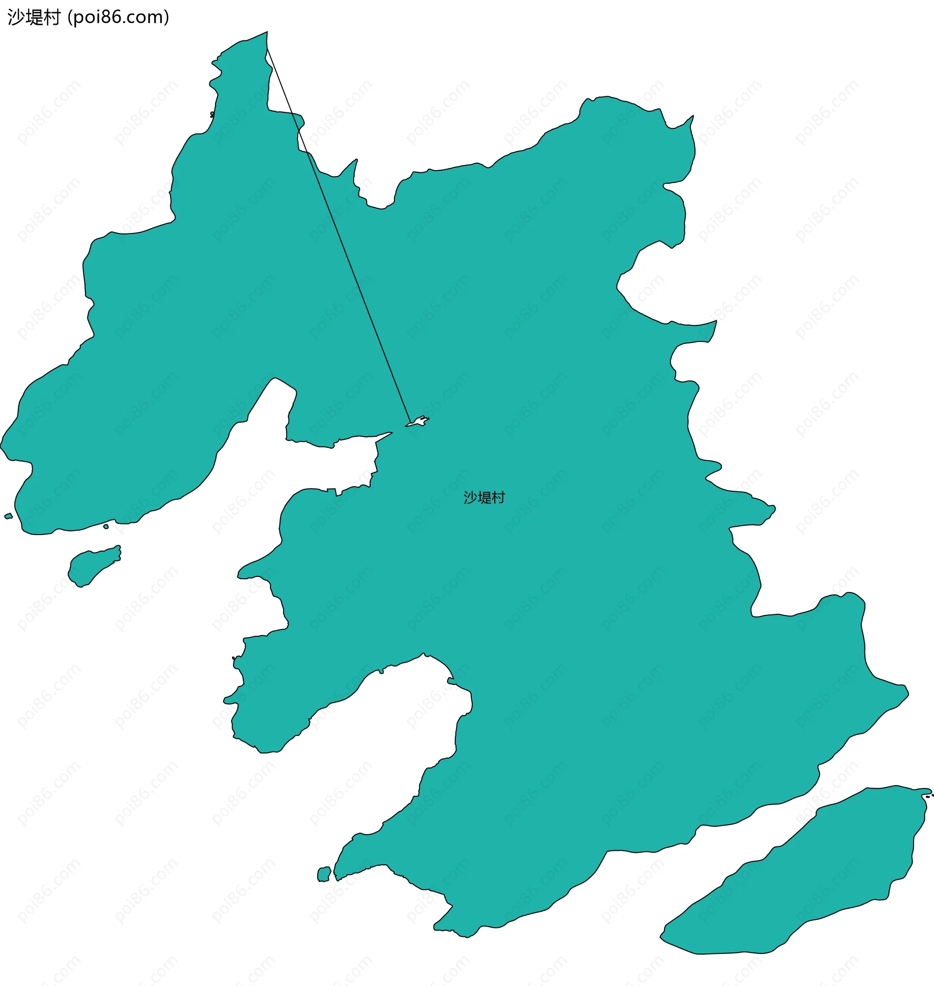 沙堤村边界地图