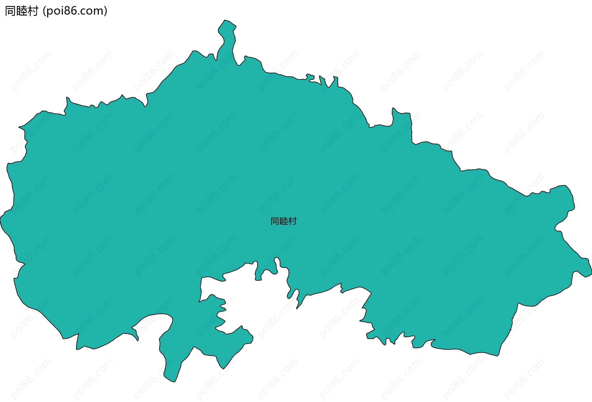 同睦村边界地图