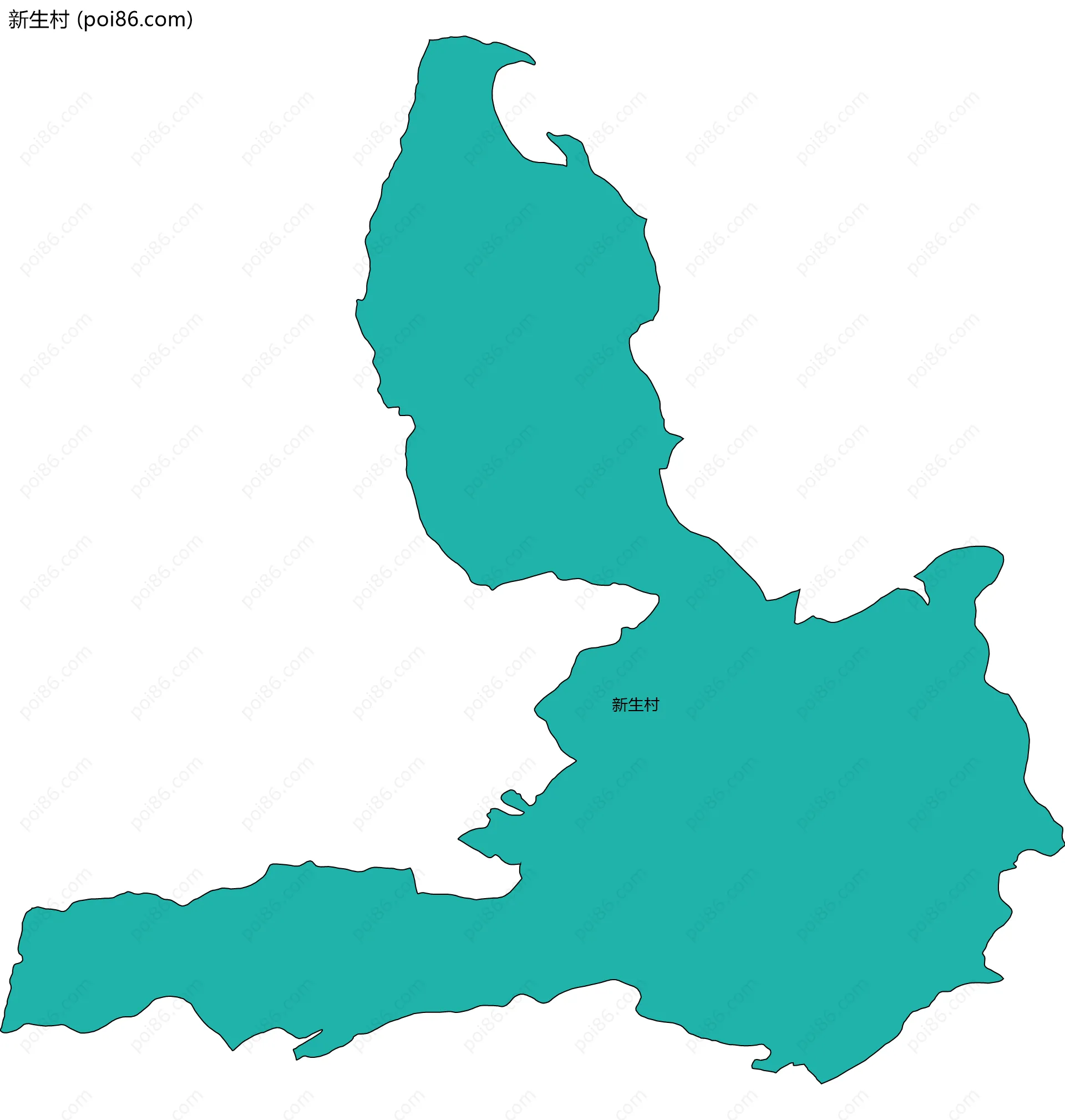 新生村边界地图