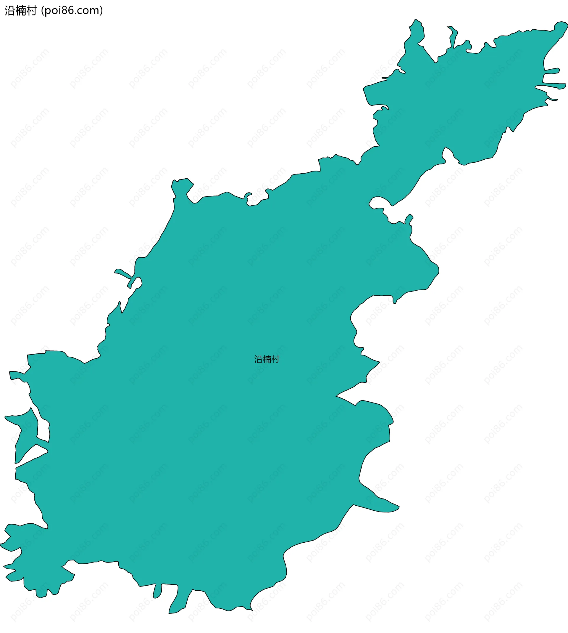 沿楠村边界地图